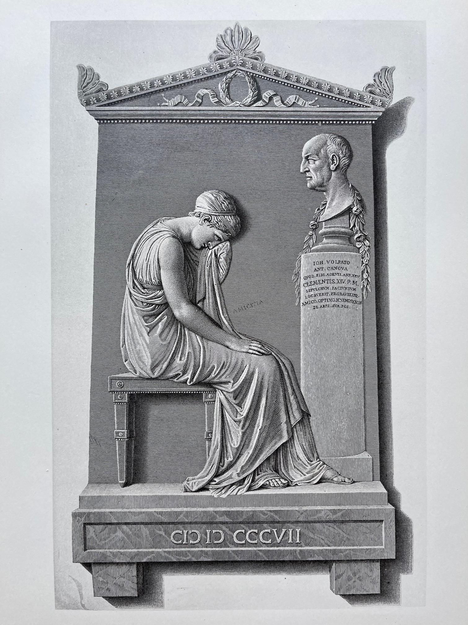 ENGRAVING ANTONIO CANOVA MONUMENT OF GIOVANNI VOLPATO (1 of 2)