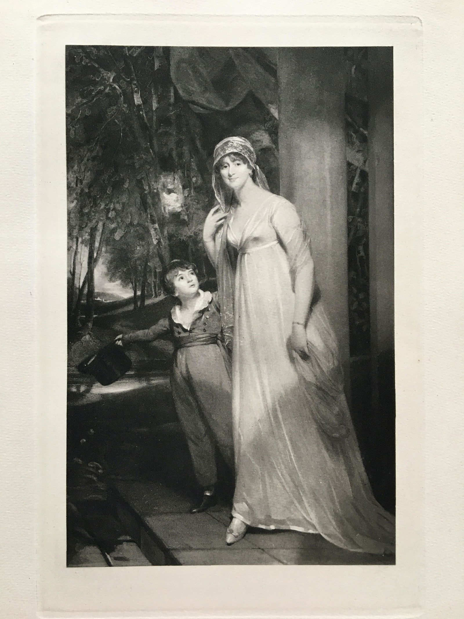 ETCHING JOHN HOPPNER MRS. BEDFORD AND HER SON (1 of 2)