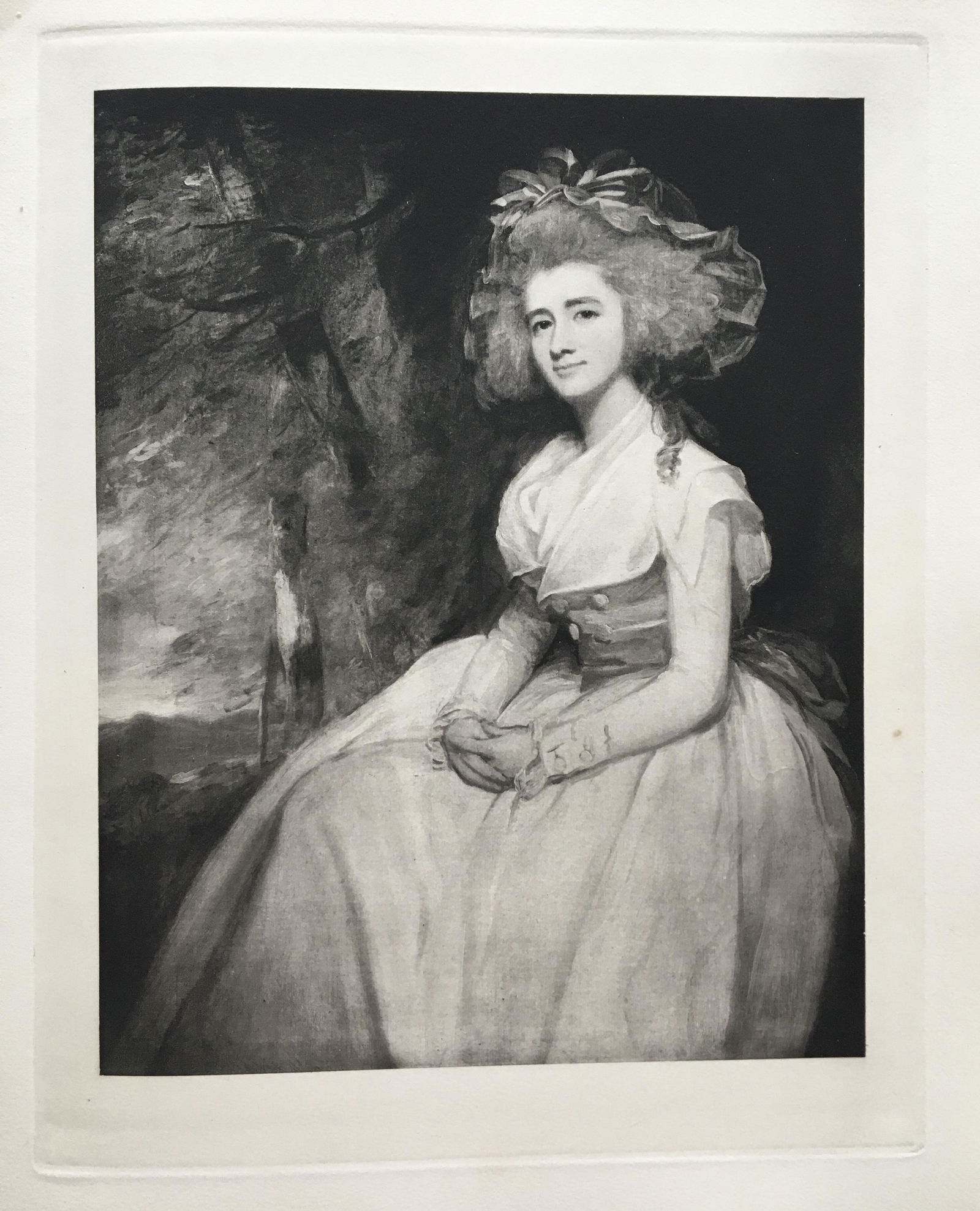 ETCHING GEORGE ROMNEY SUSANNAH LEE ACTON (1 of 2)