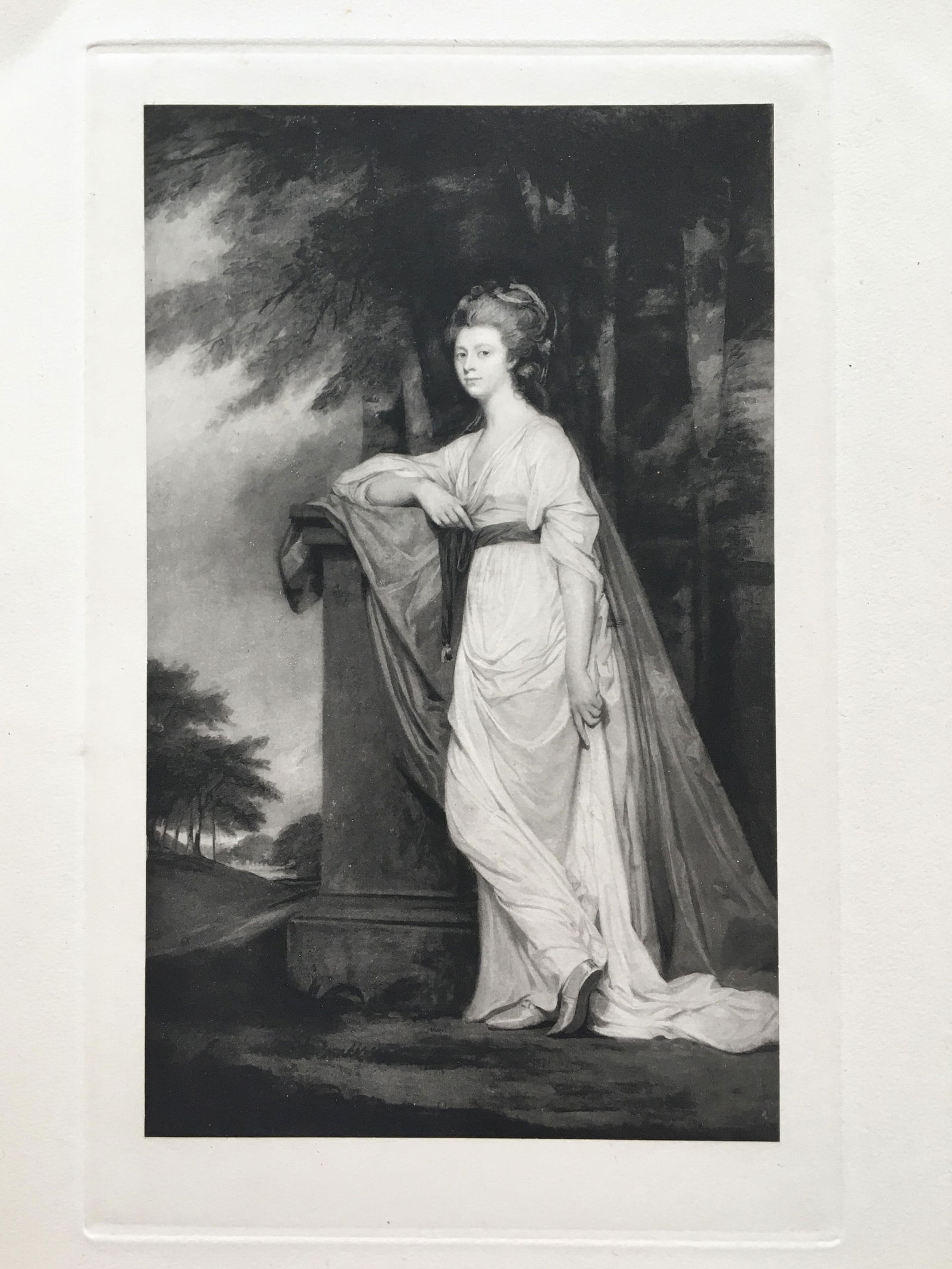 ETCHING GEORGE ROMNEY MRS. JEREMIAH MILLES (1 of 2)