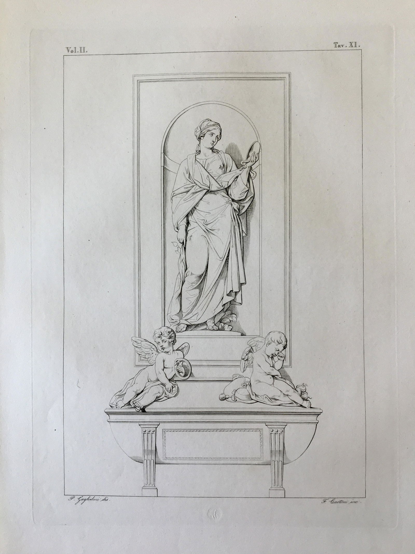 ANTIQUE ITALIAN RELIGIOUS ARCHITECTURAL PRINT (1 of 2)