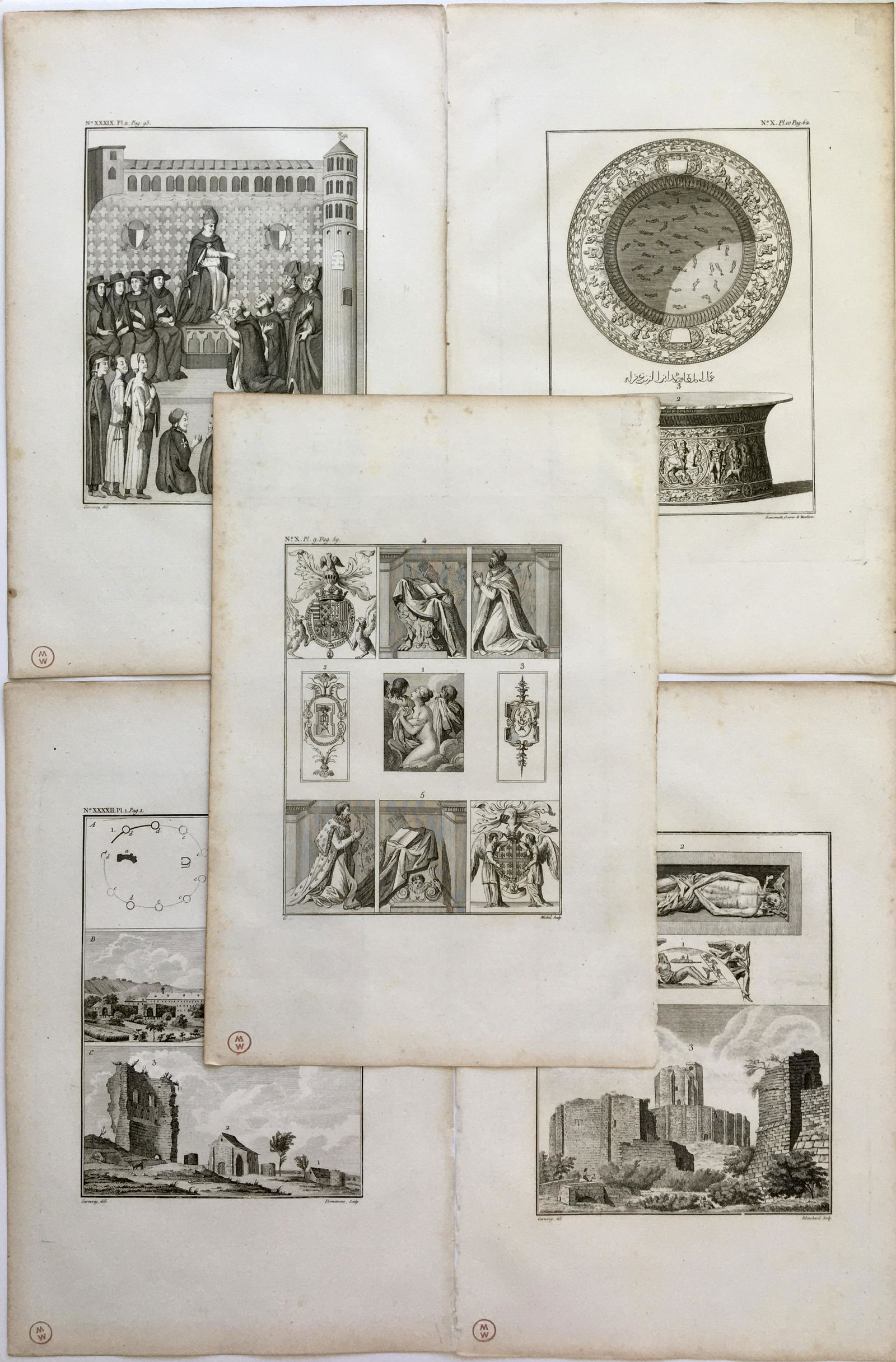 FRENCH ARCHITECTURAL ENGRAVINGS CA 1790 (1 of 6)