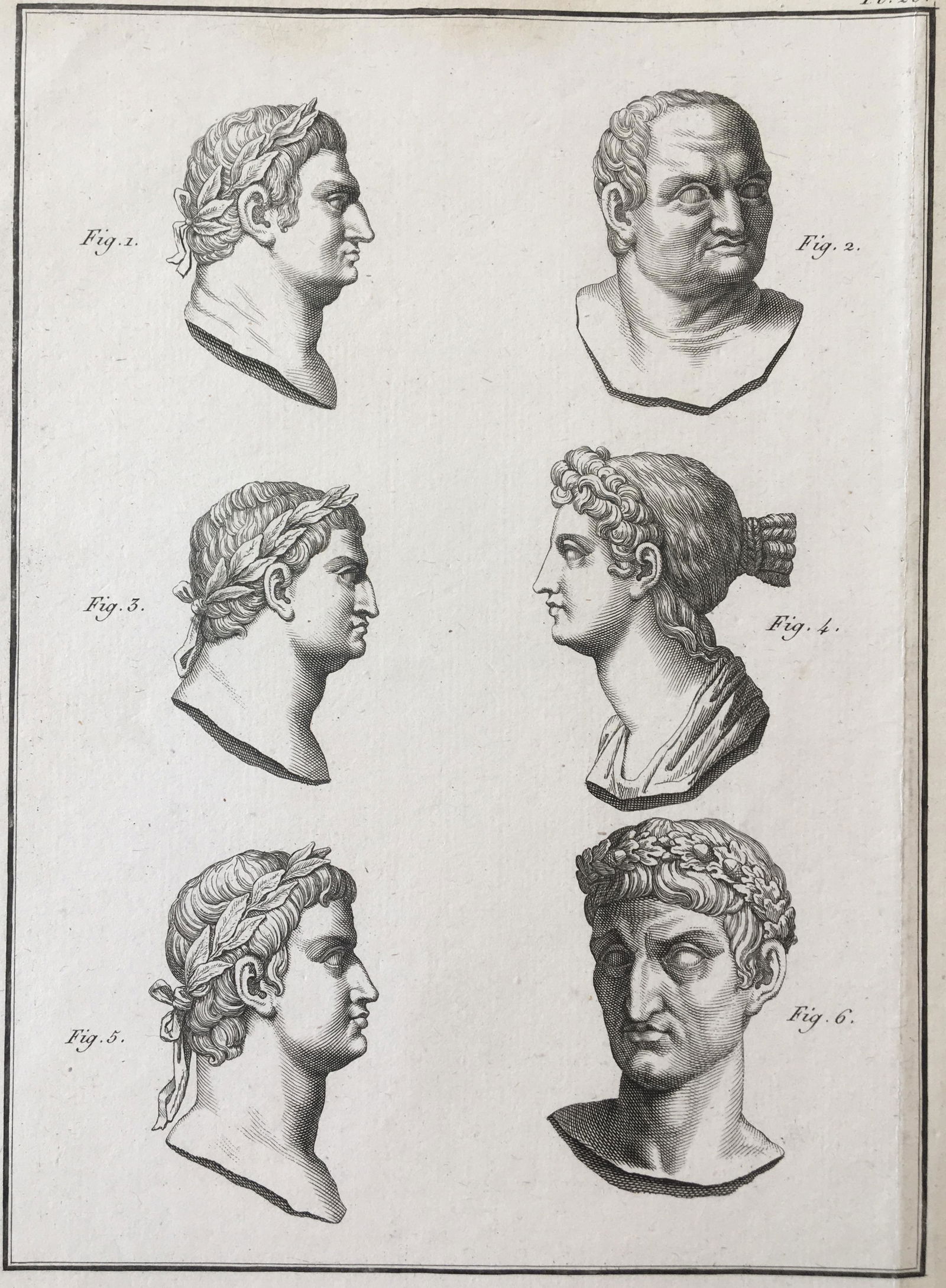 ENGRAVING ANCIENT ROMAN CLASSICAL STATUES Ca 1775 (1 of 2)