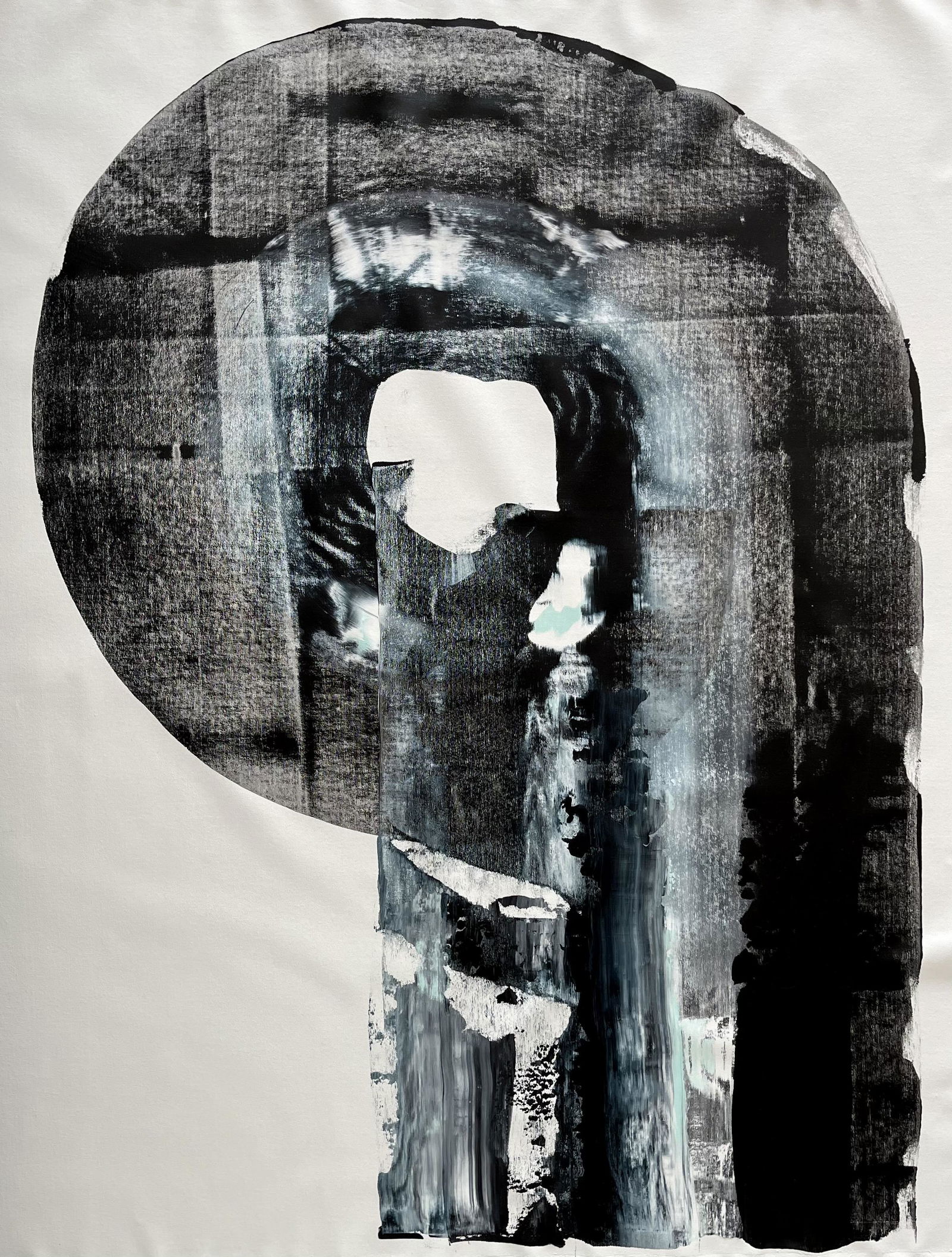 ABSTRACT MINIMALIST ACRYLIC ON CANVAS PAINTING 48X60 IN (1 of 3)