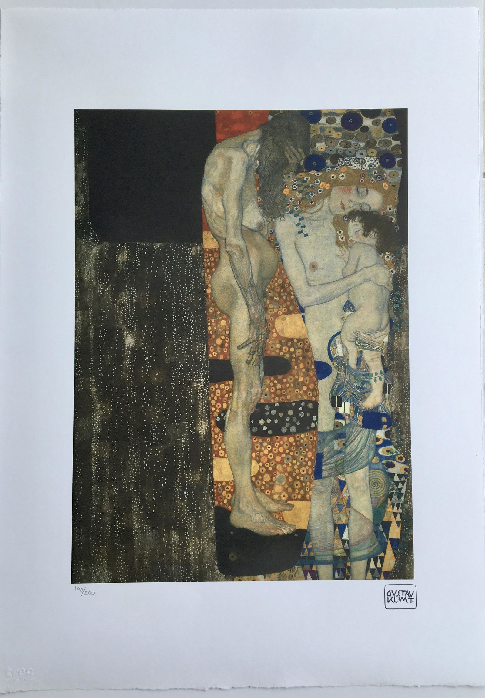 GUSTAV KLIMT LARGE LITHOGRAPH PRINT (1 of 2)
