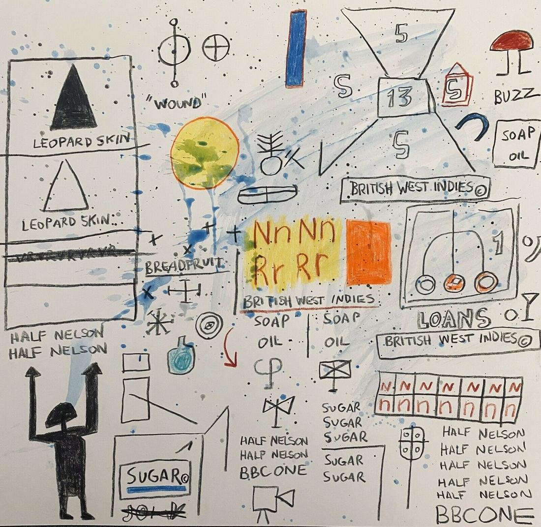 POP ART PAINTING MIXED MEDIA ON PAPER (1 of 1)