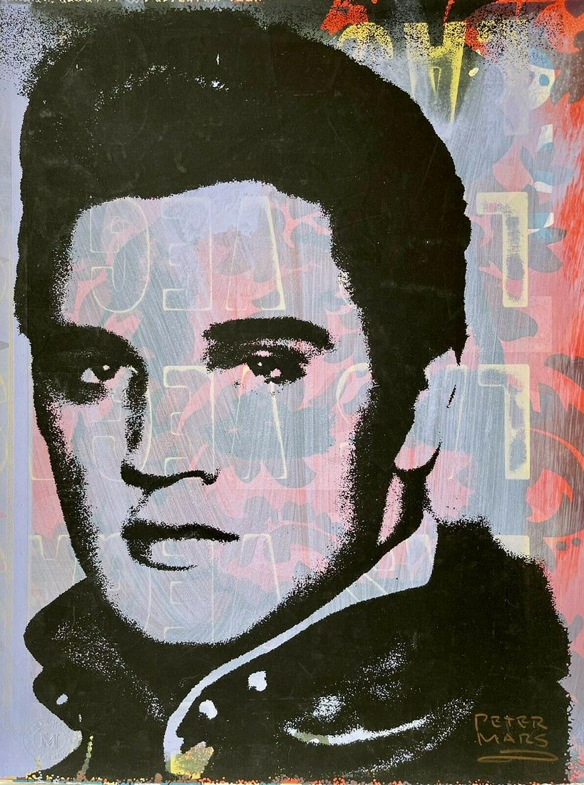 PETER MARS SIGNED ORIGINAL SILKSCREEN ELVIS POP ART (1 of 5)