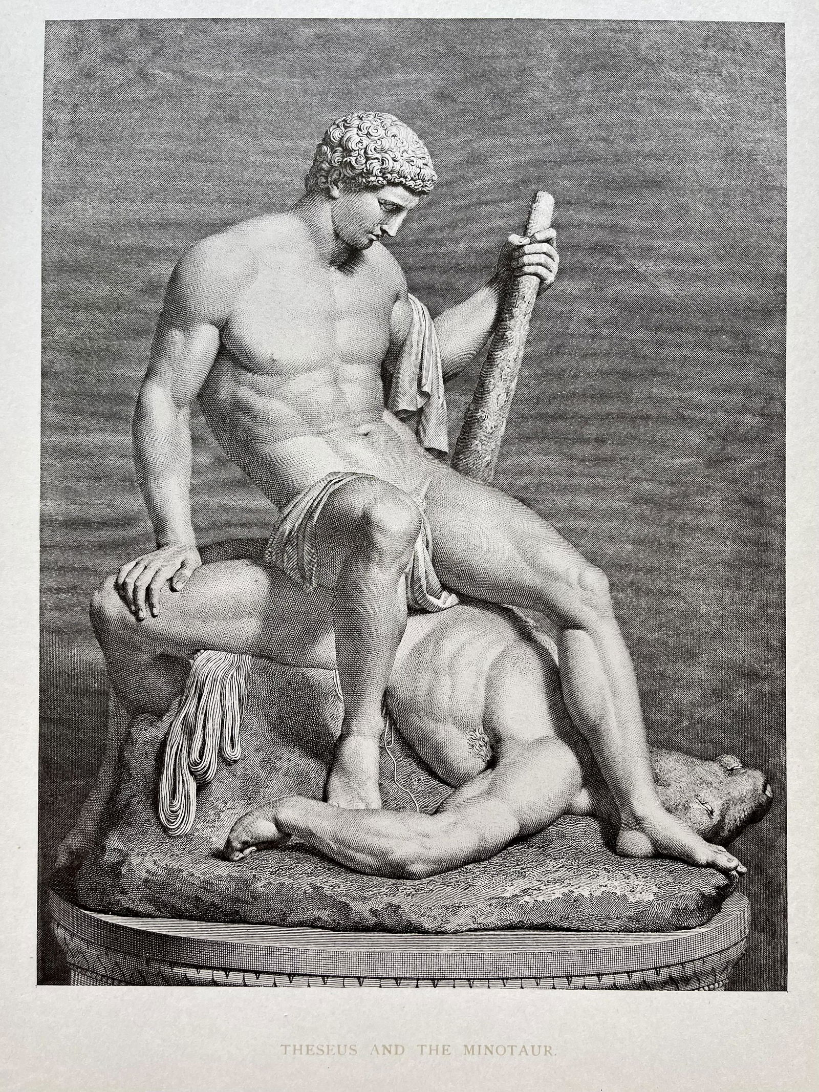 ENGRAVING AFTER ANTONIO CANOVA THESEUS AND THE MINOTAUR (1 of 2)