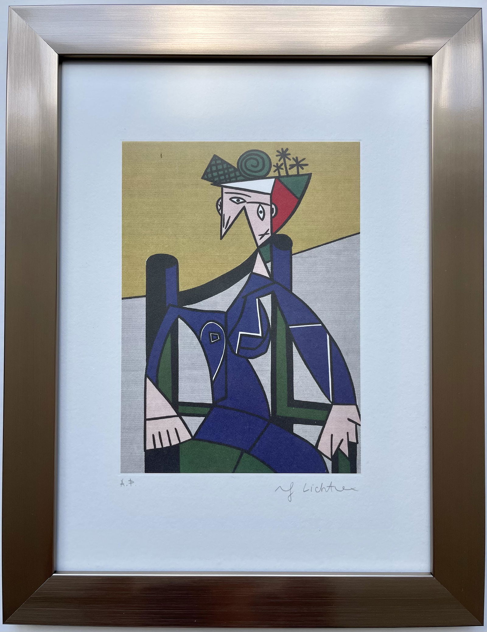 POP ART FRAMED ROY LICHTENSTEIN LITHOGRAPH (1 of 1)