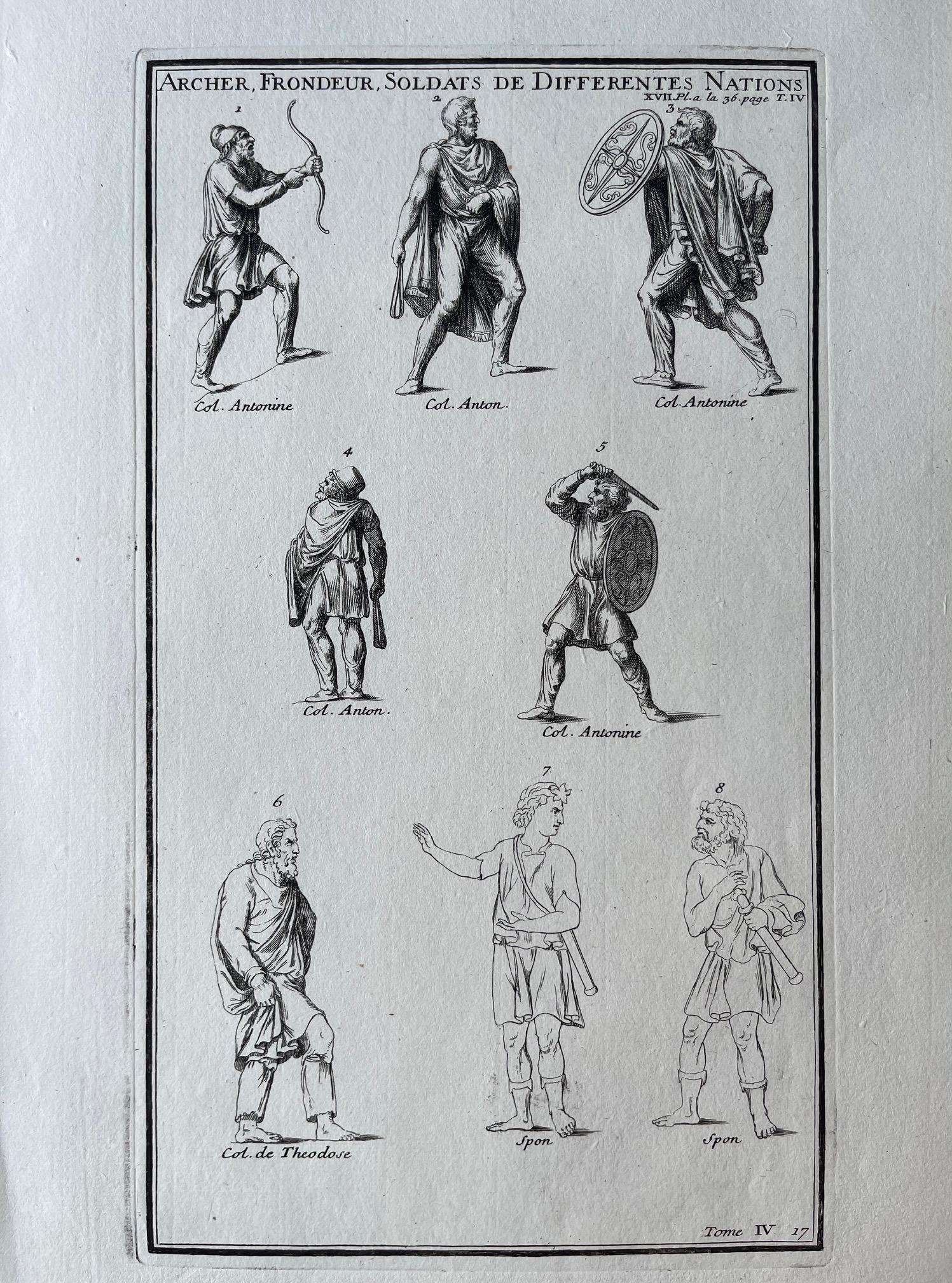 ANTIQUE ENGRAVING ROMAN SOLDIERS (1 of 2)