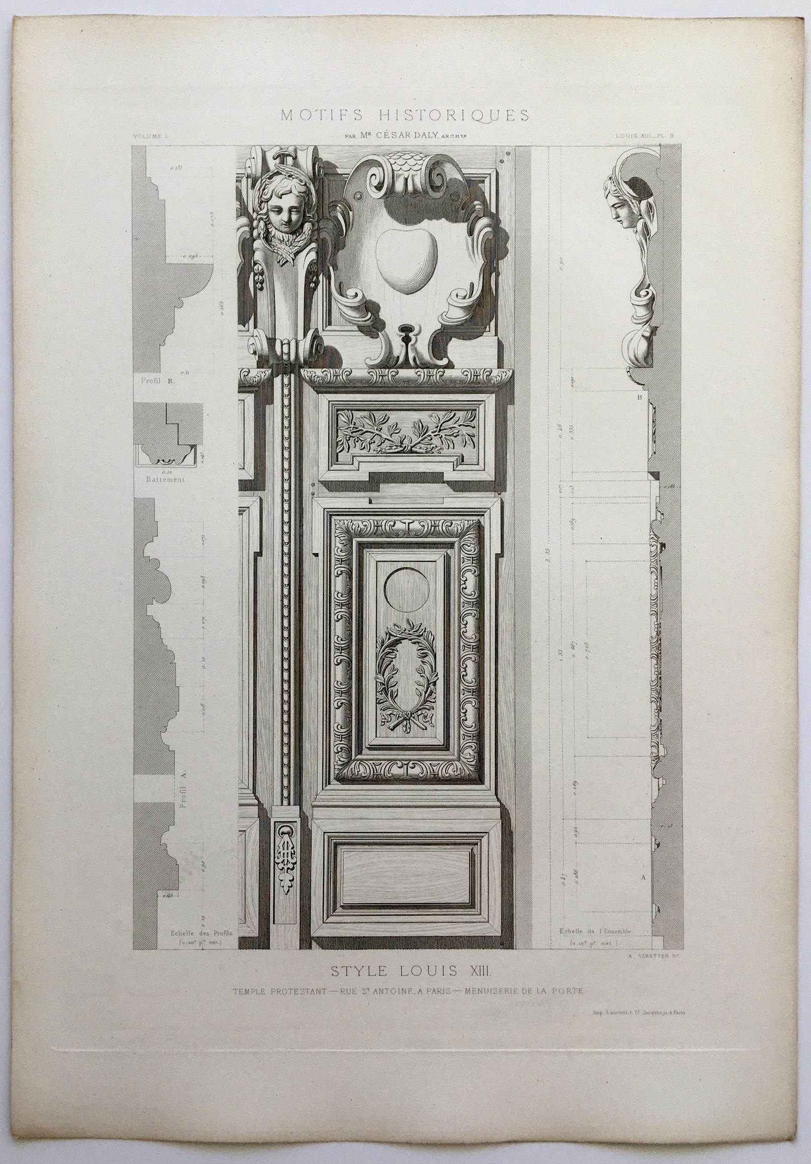 FRENCH ARCHITECTURAL ENGRAVING (1 of 1)