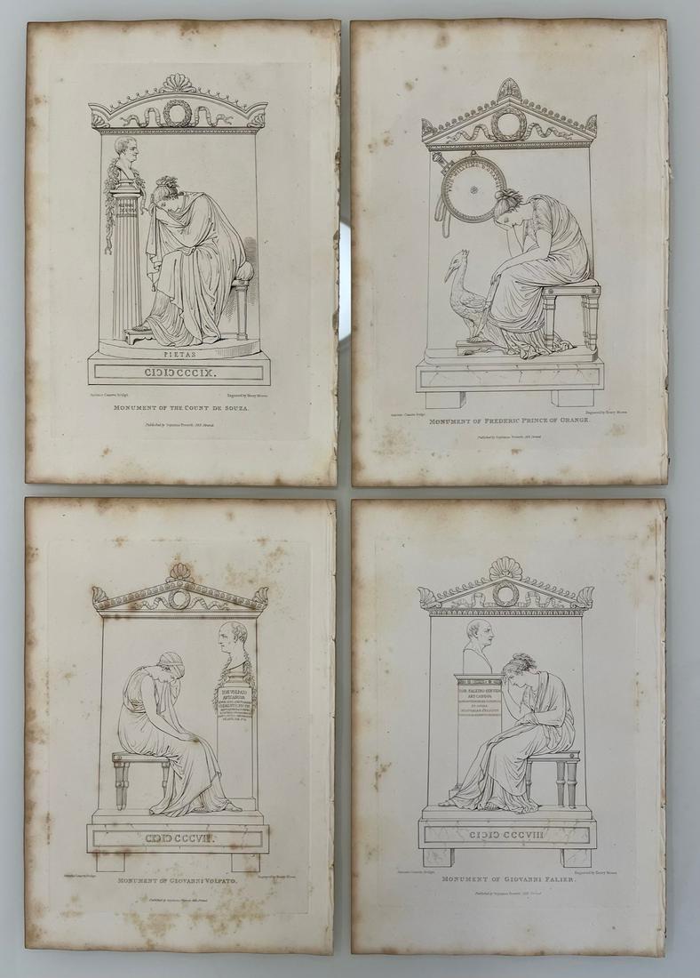 NEOCLASSICAL ENGRAVINGS AFTER CANOVA MONUMENTS (1 of 5)