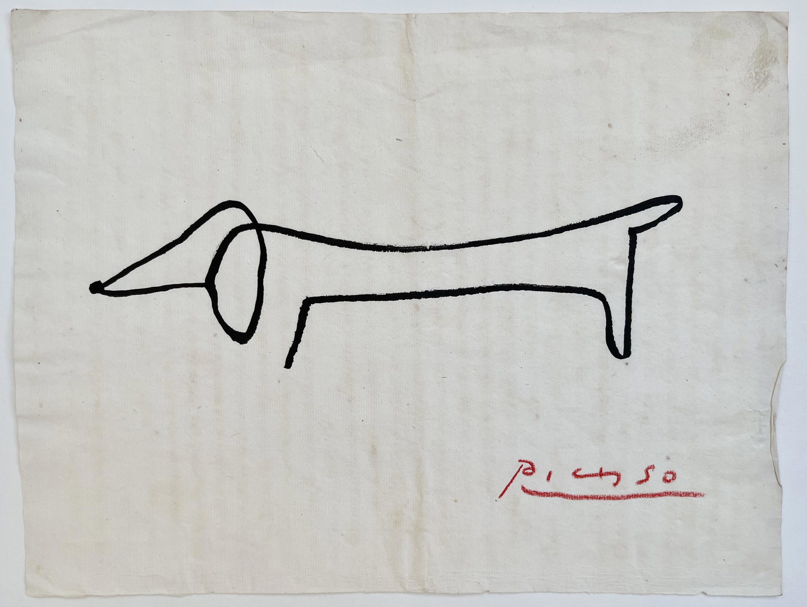 PABLO PICASSO INK DRAWING ON PAPER MANNER (1 of 1)