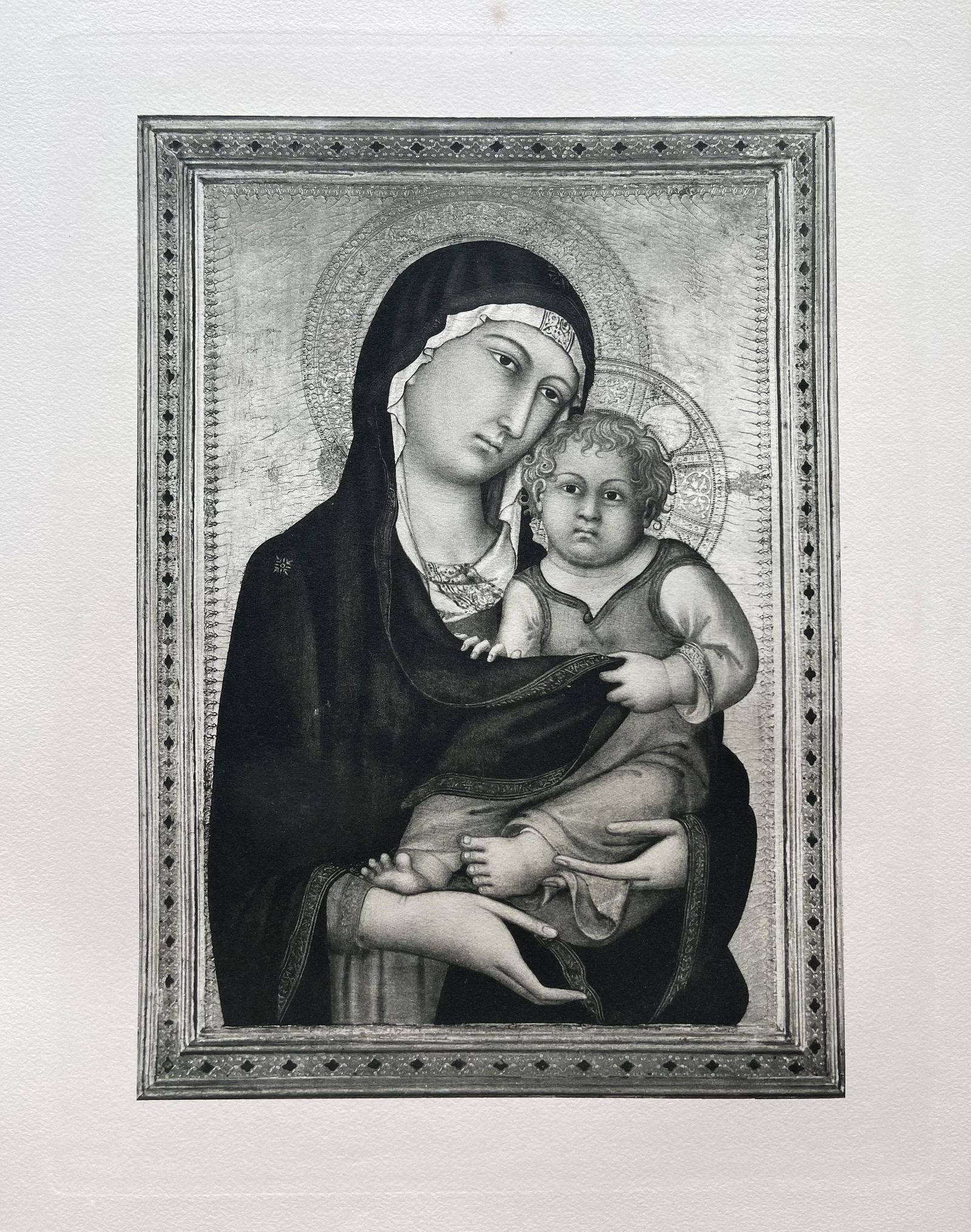 LARGE ETCHING AFTER LIPPO VANNI MADONNA AND CHILD (1 of 2)
