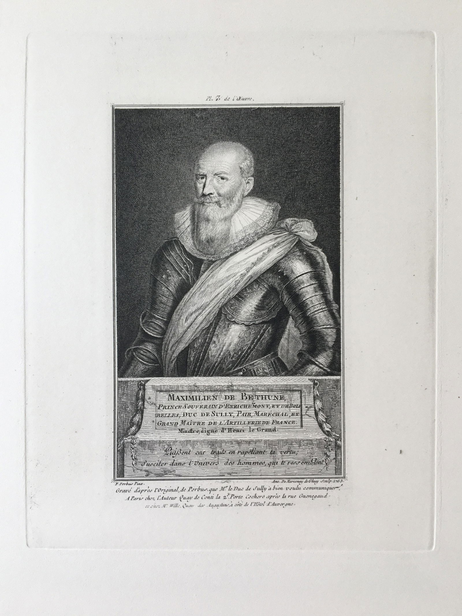 ANTOINE DE MARCENAY ETCHING MAXIMILLIEN DE BETHUNE (1 of 2)
