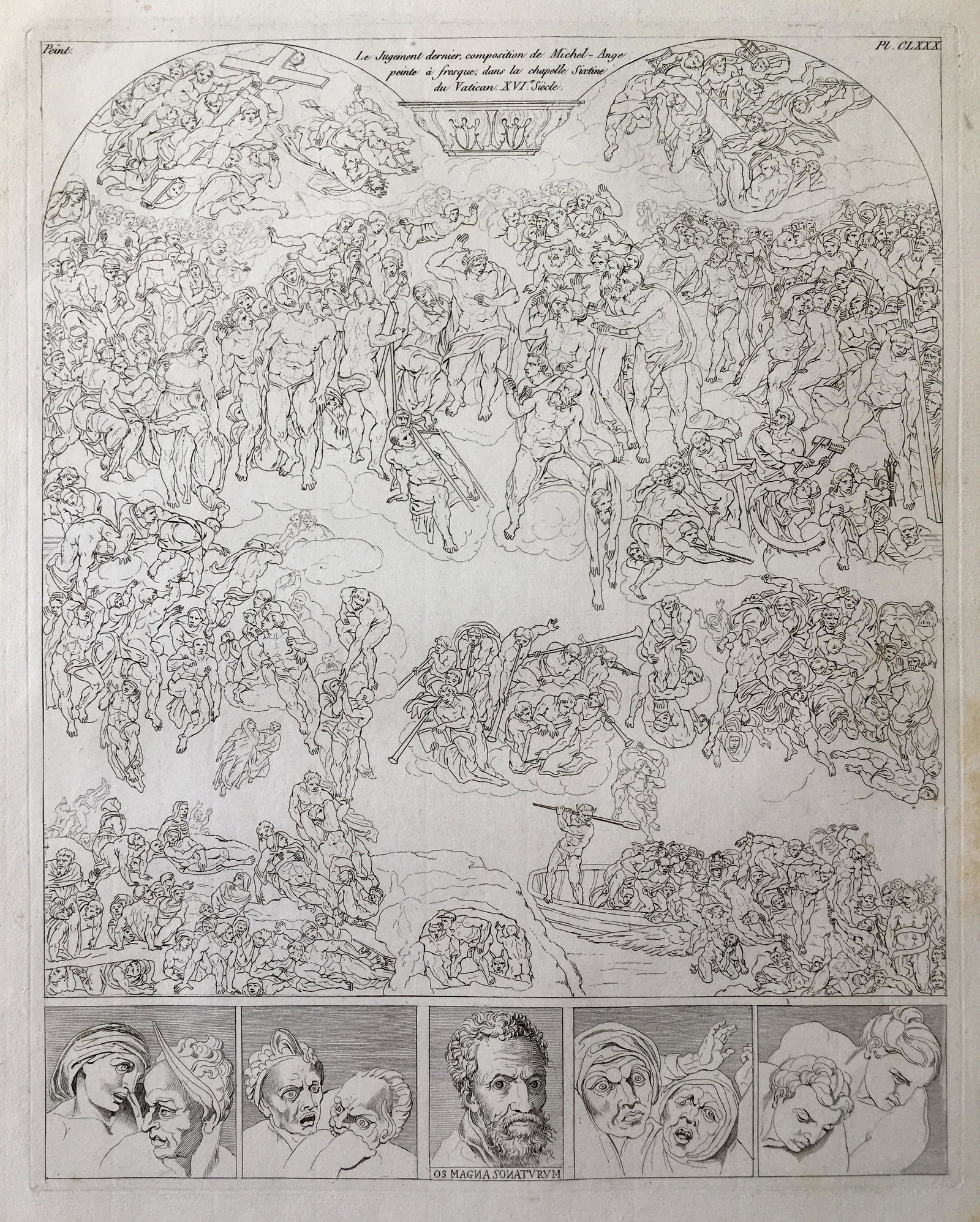 ANTIQUE ENGRAVING MICHELANGELO SISTINE CHAPEL VATICAN (1 of 4)