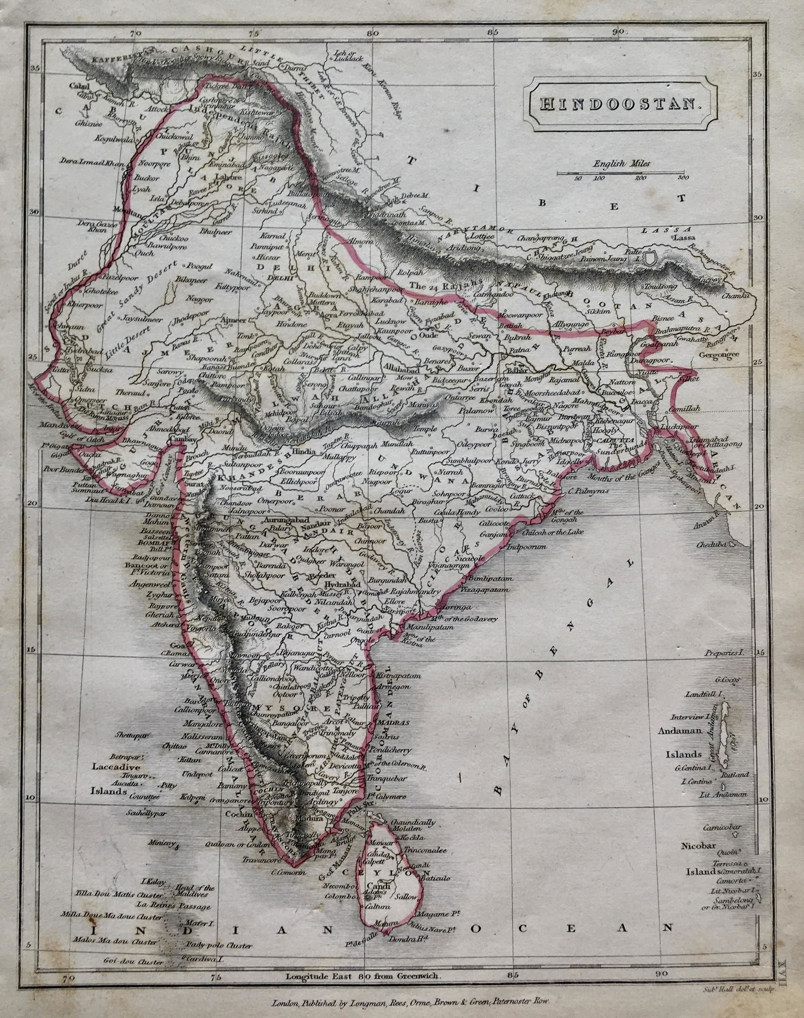 Hindoostan Antique Map 1826 (1 of 3)