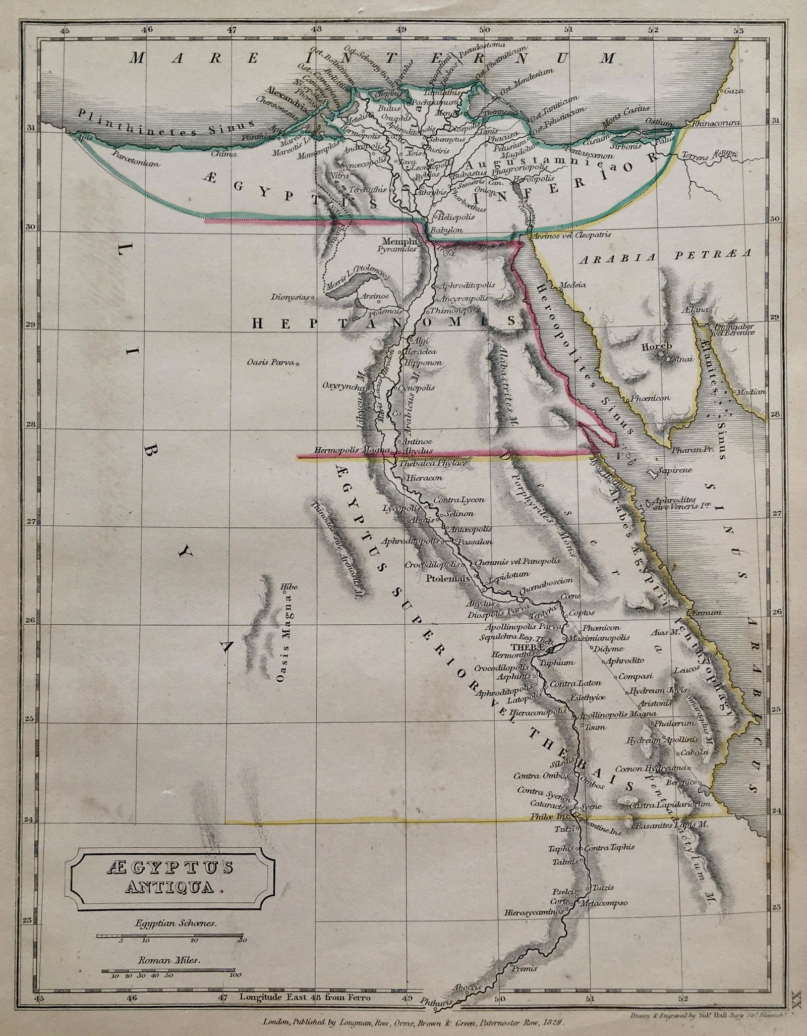 Aegyptus Antiqua Antique Map 1826 (1 of 4)