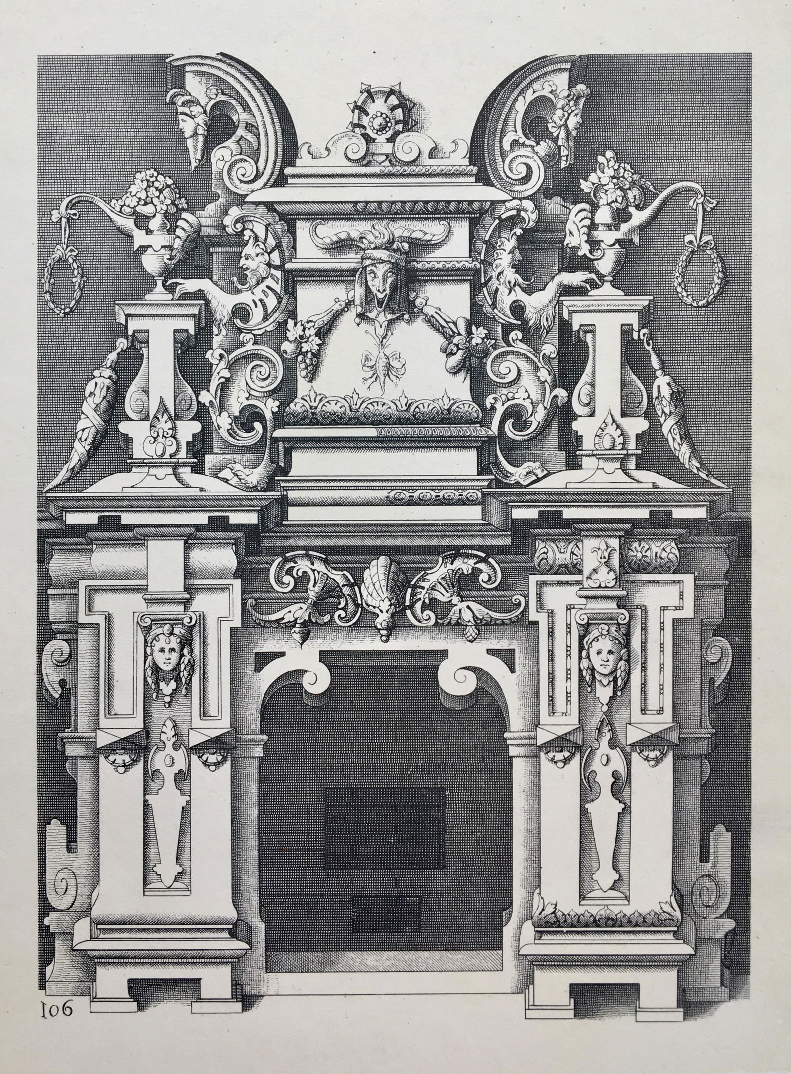 GOTHIC GERMAN ARCHITECTURAL LITHOGRAPH DIETTERLIN (1 of 2)