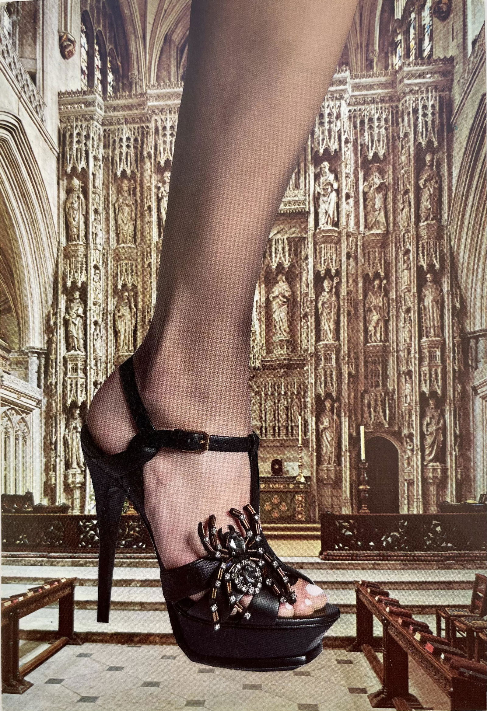 ORIGINAL COLLAGE ART POSTCARD (1 of 1)