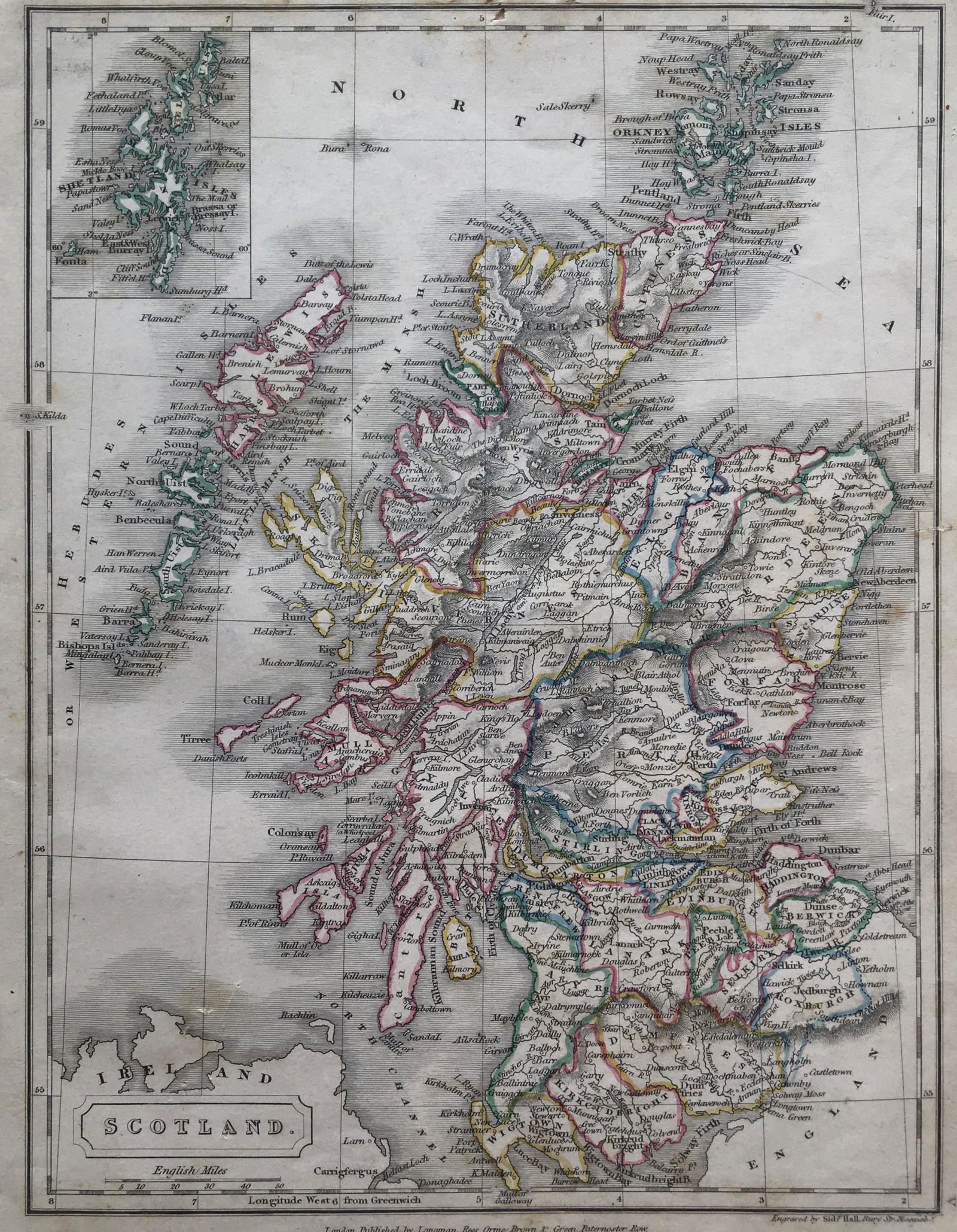 Scotland Antique Map 1826 (1 of 3)