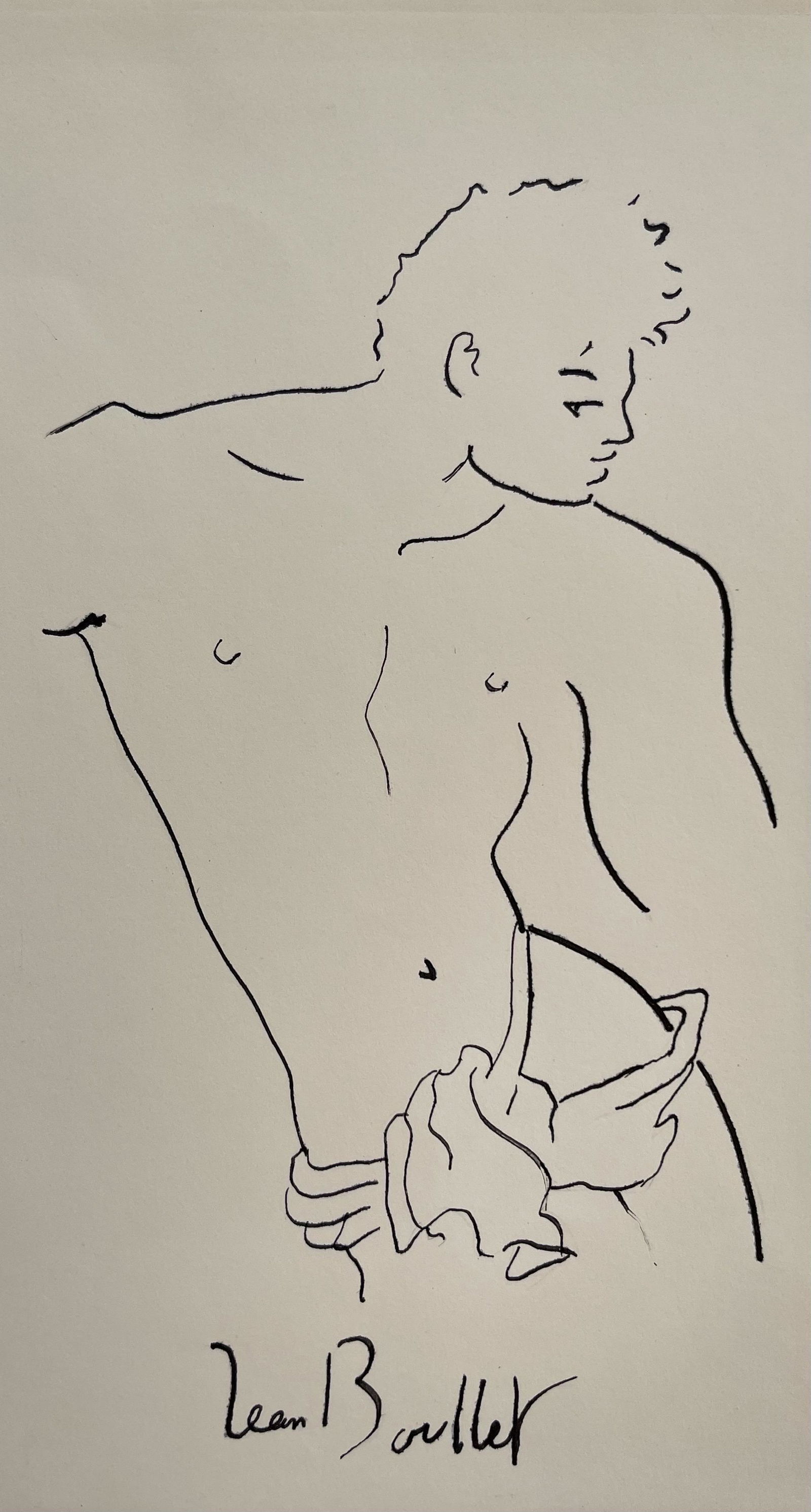 JEAN BOULLET INK ON PAPER DRAWING (1 of 2)