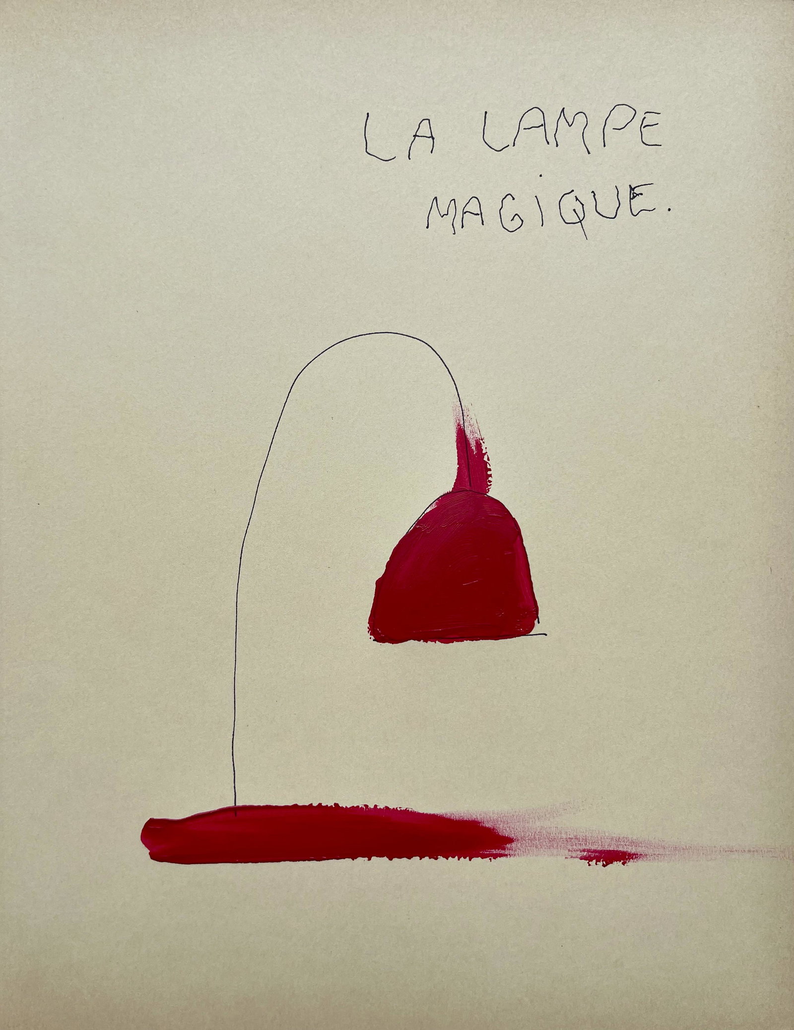 FRENCH NAIVE MINIMALIST INK ON PAPER DRAWING: INK AND ACRYLIC ON THICK PAPER. UNFRAMED. SIZE: 12 X 9 Inches approx.