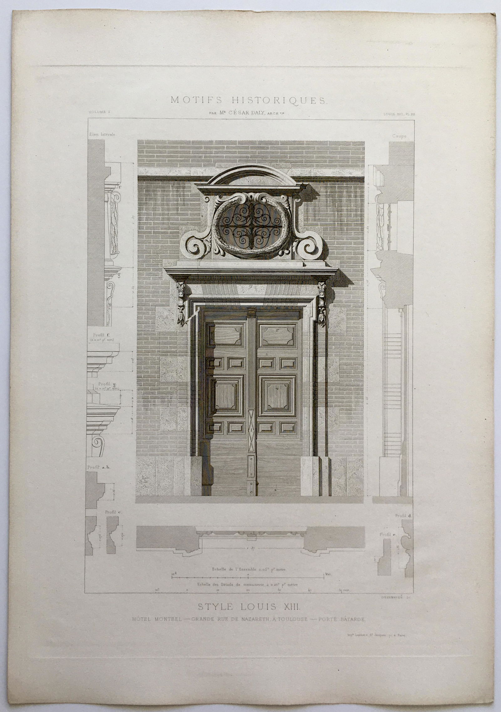 FRENCH ARCHITECTURAL ENGRAVING (1 of 1)