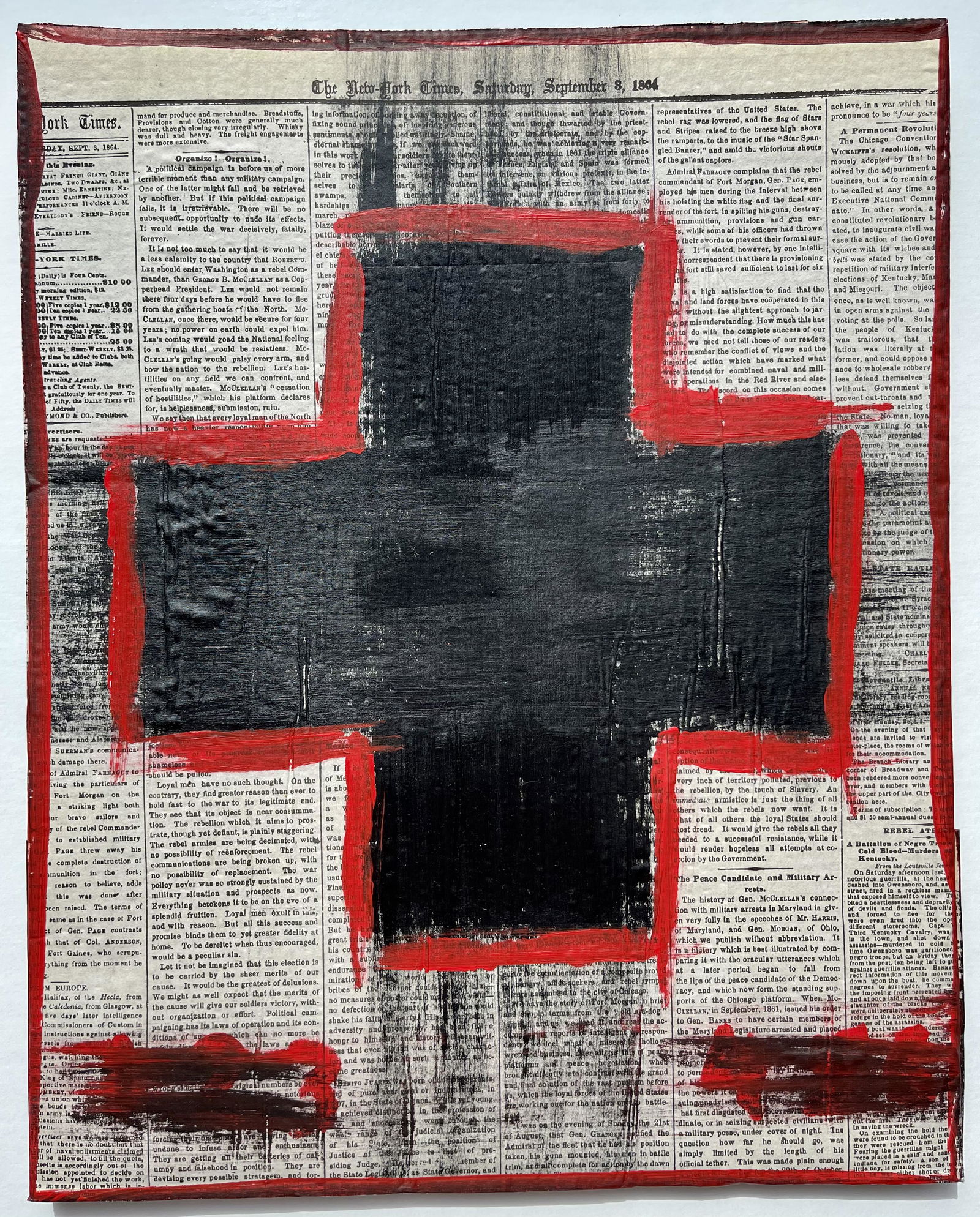 MIXED MEDIA ABSTRACT PAINTING TAPIES STYLE (1 of 4)