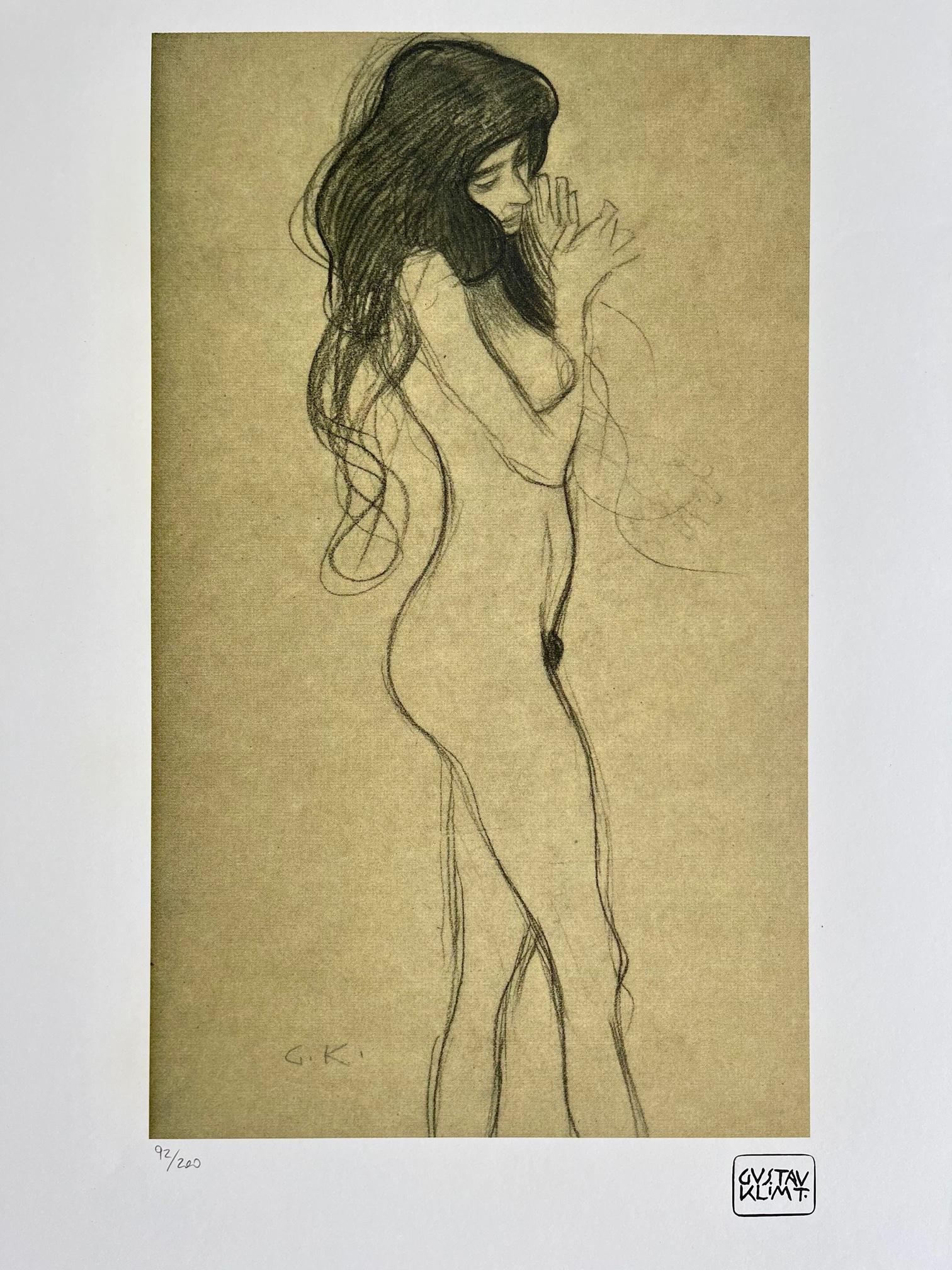 GUSTAV KLIMT LARGE LITHOGRAPH PRINT (1 of 2)