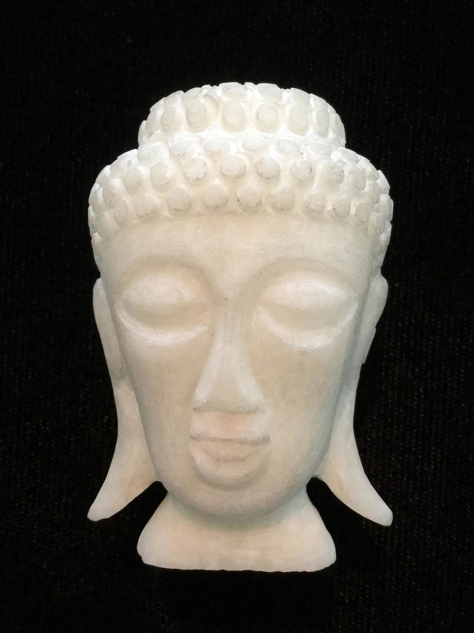WHITE JADE BUDDHA HEAD PENDANT (1 of 6)