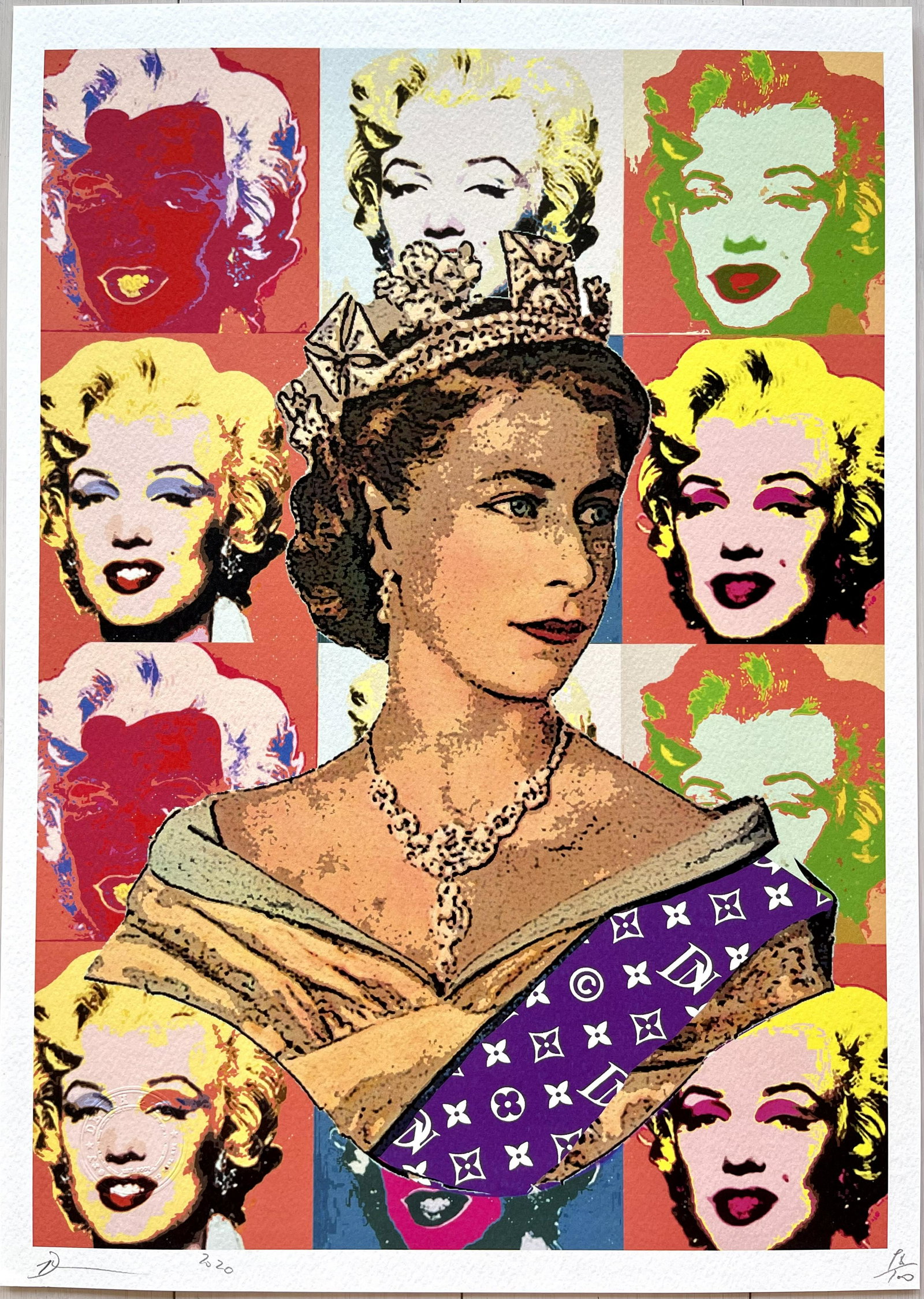 POP ART PRINT GRAFFITI ART: SIZE: 17.5 X 12.5 INCHES APPROX. UNFRAMED. SIGNED SEALED.