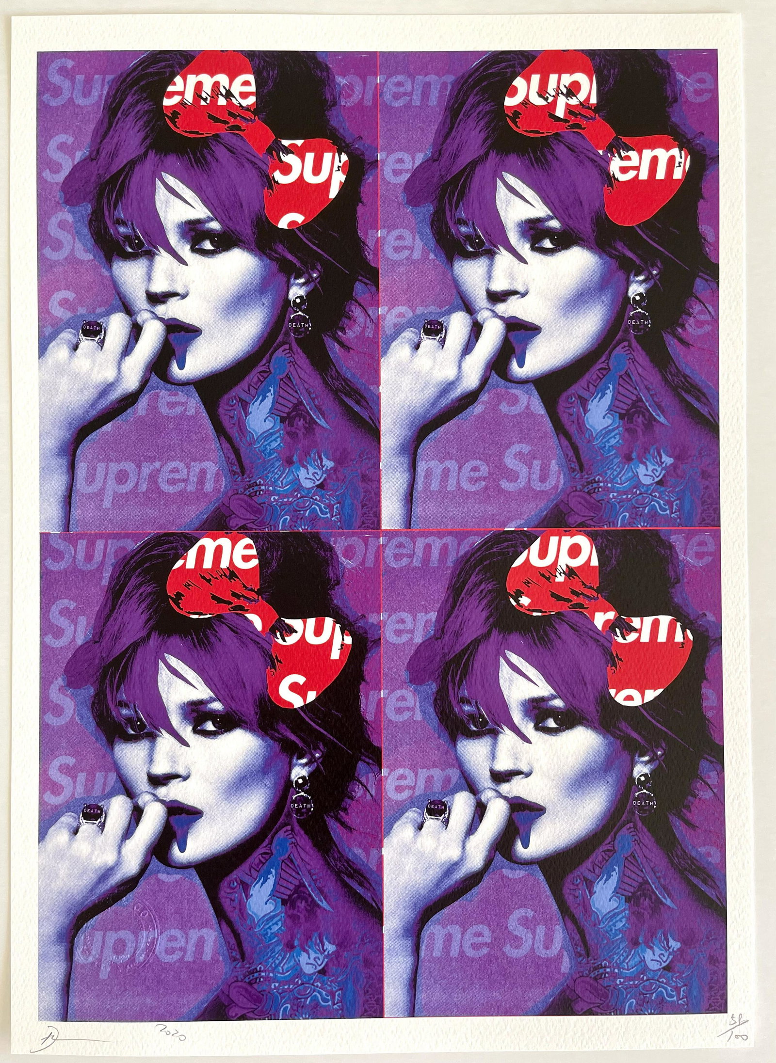 POP ART PRINT GRAFFITI ART: SIZE: 17.5 X 12.5 INCHES APPROX. UNFRAMED. SIGNED SEALED.