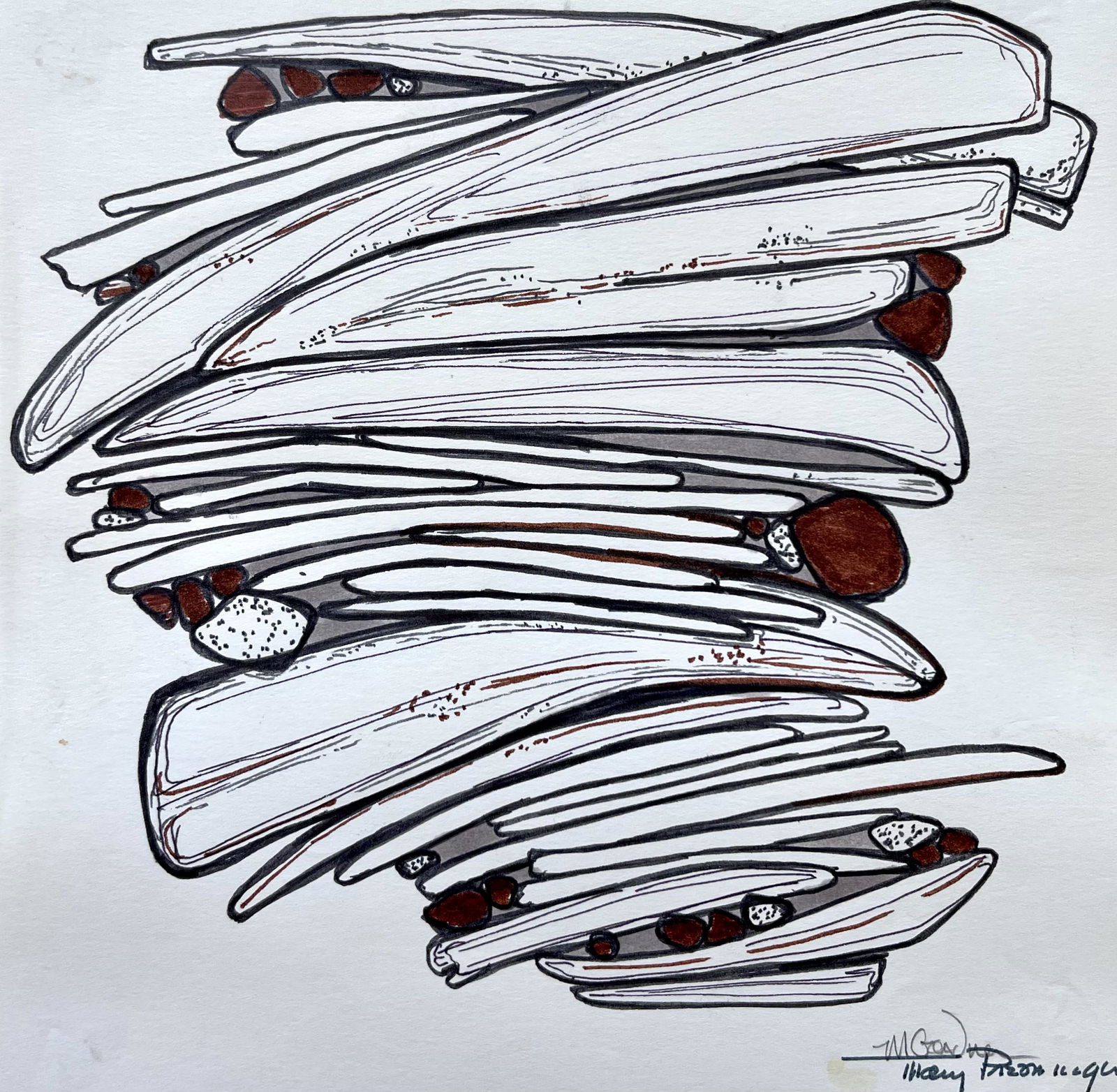 MODERNIST MARY PREMINGER GROUP OF 4 DRAWINGS (1 of 12)