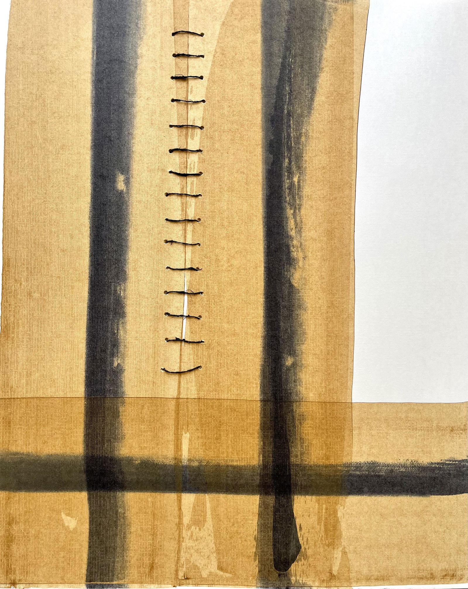 MODERN MIXED MEDIA ON PAPER PAINTING (1 of 3)