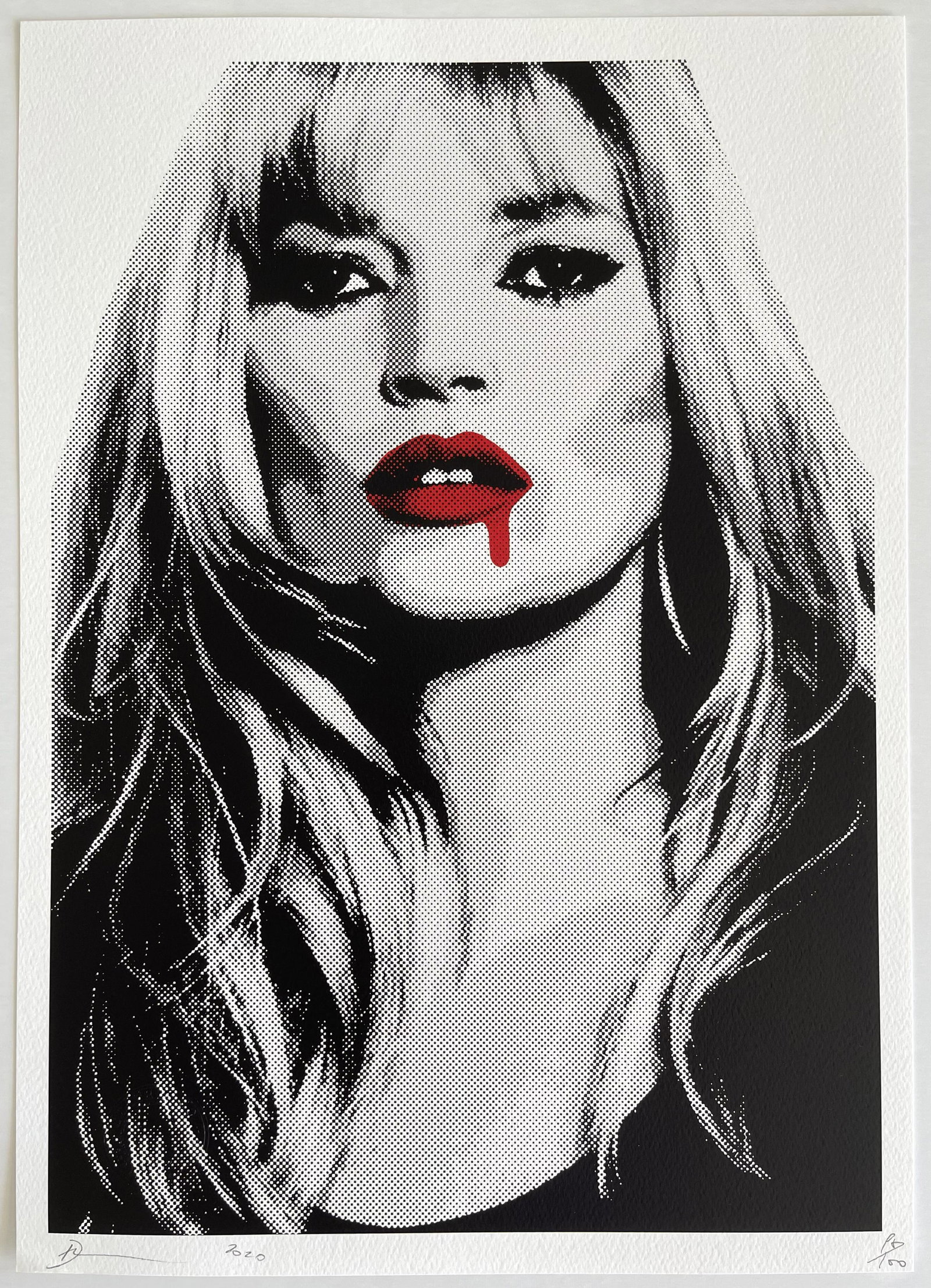 POP ART PRINT GRAFFITI ART: SIZE: 17.5 X 12.5 INCHES APPROX. UNFRAMED. SIGNED SEALED.