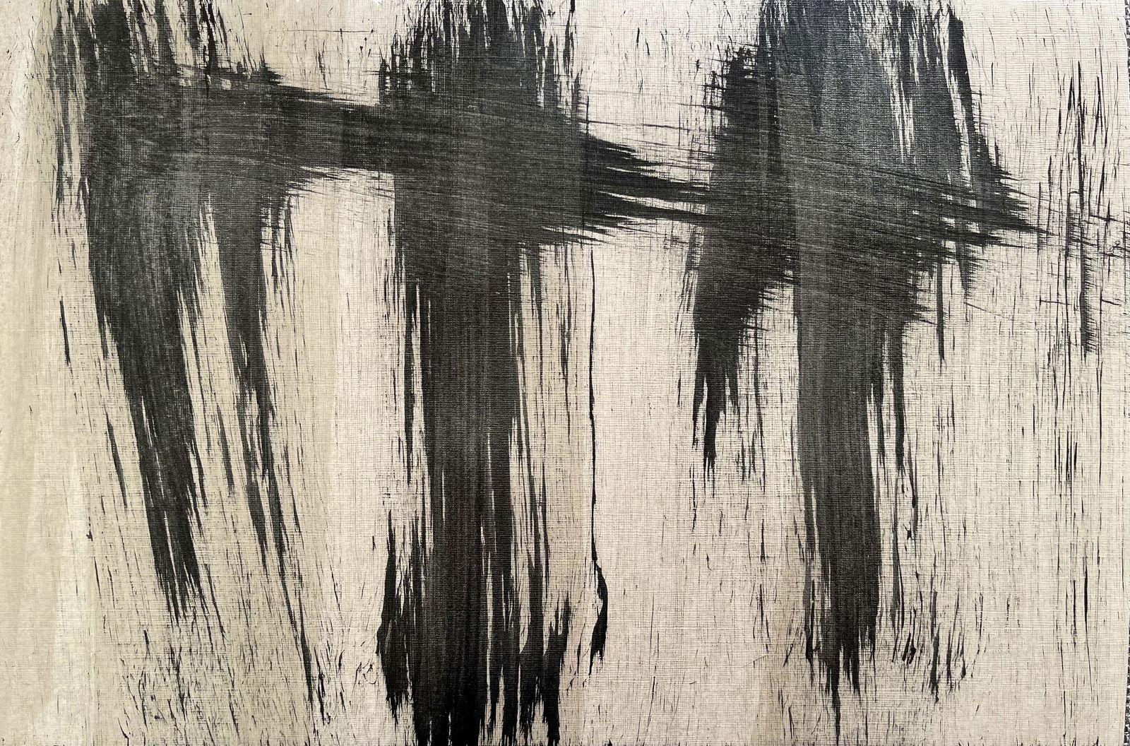 LOT OF 4 MODERN ACRYLIC ON PAPER PAINTINGS (1 of 14)