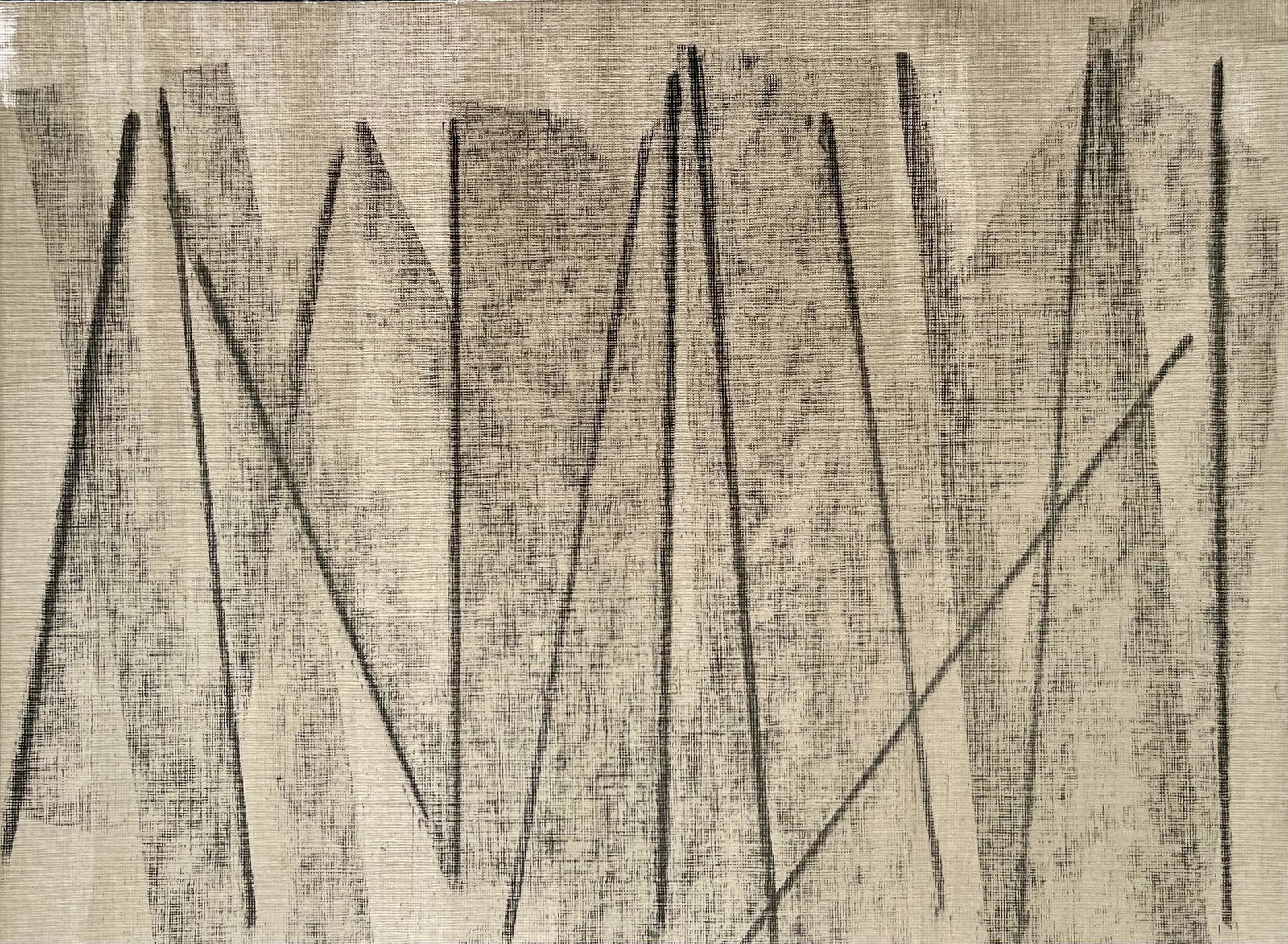 SET OF 2 ABSTRACT MIXED MEDIA ON PAPER PAINTINGS (1 of 6)