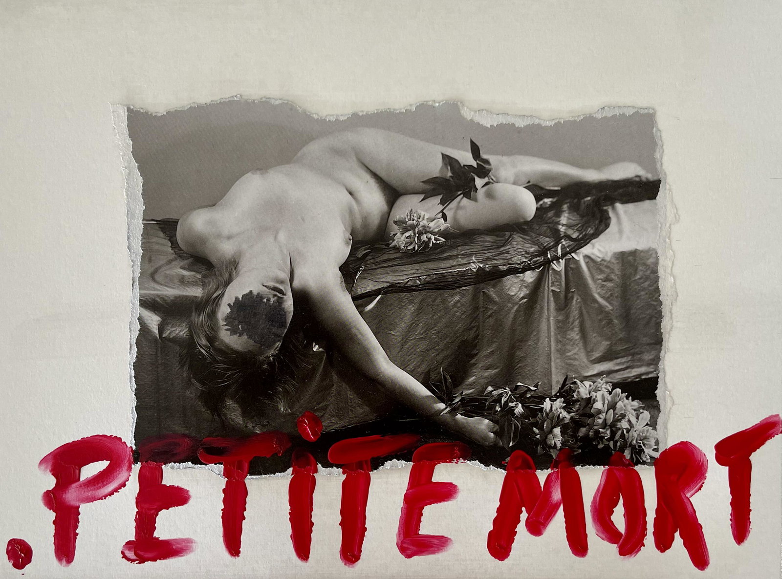 MODERN MIXED MEDIA COLLAGE ON PAPER PETIT MORT (1 of 3)