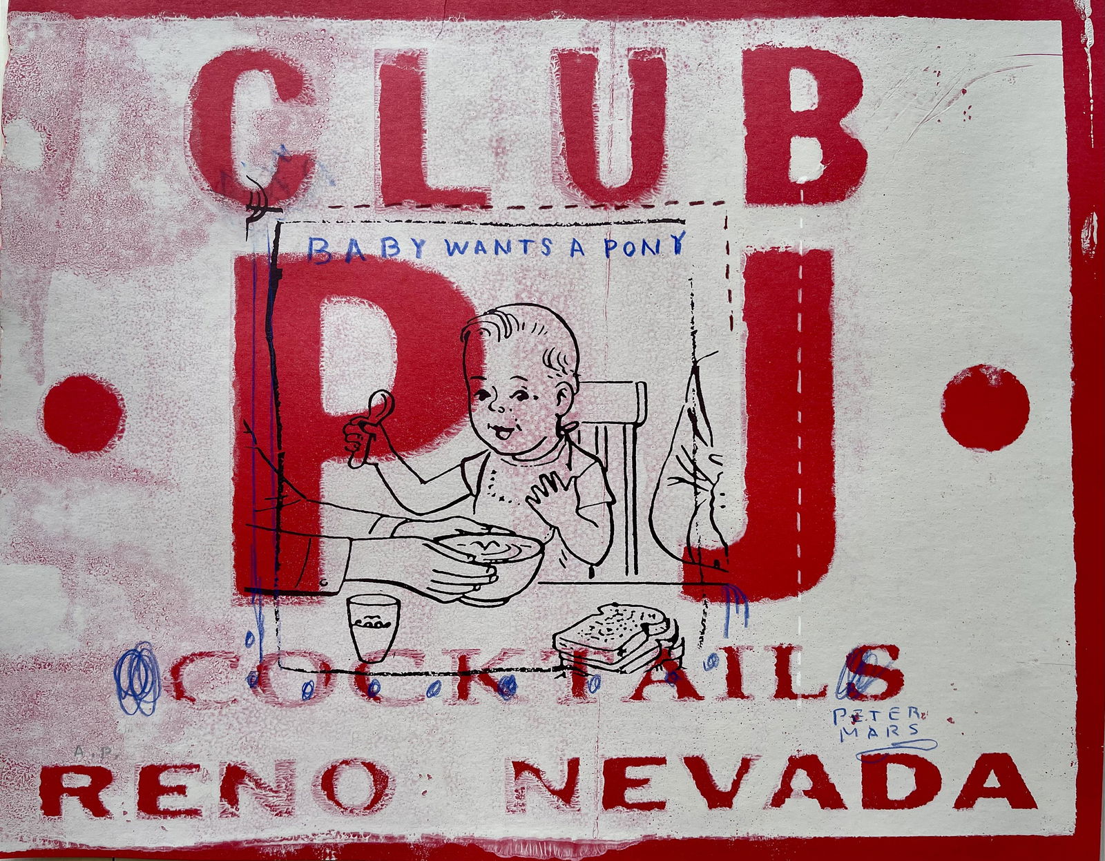 PETER MARS SIGNED ORIGINAL SILKSCREEN POP ART (1 of 2)