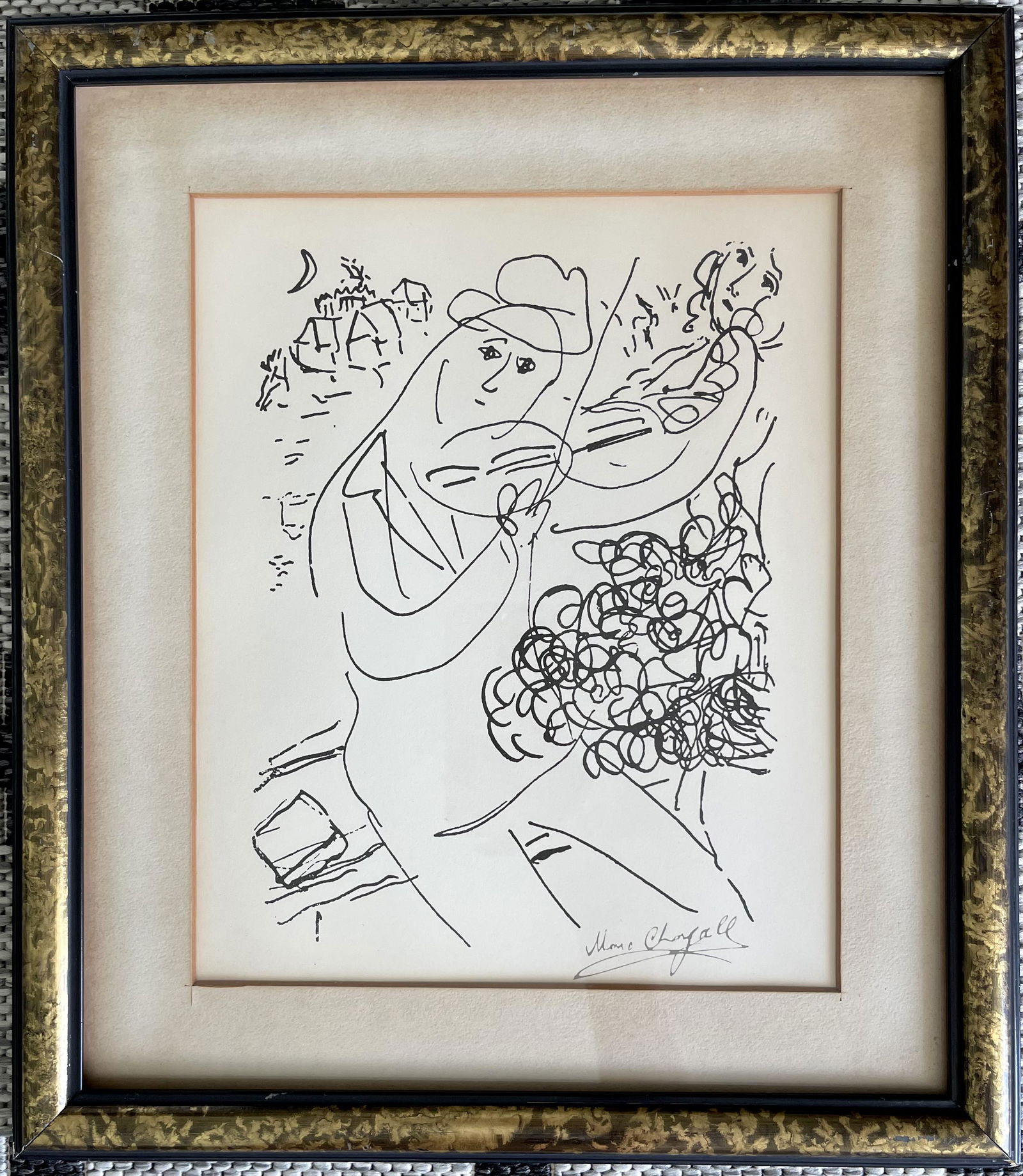VINTAGE MARC CHAGALL PRINT VIOLIN PLAYER (1 of 7)