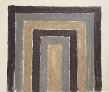 OIL ON CARDBOARD FRANK STELLA STYLE: SIZE: 12 X 14 INCHES APPROX. PAINTING IS UNFRAMED. SHIPPING IN THE U.S $18