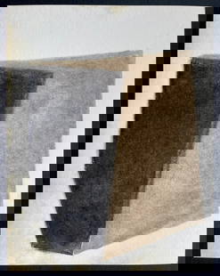 TWO WORKS ON PAPER: TWO OIL STICK ON PAPER FRANK STELLA STYLE. SIZE: 11 X 8.5 INCHES. UNFRAMED.