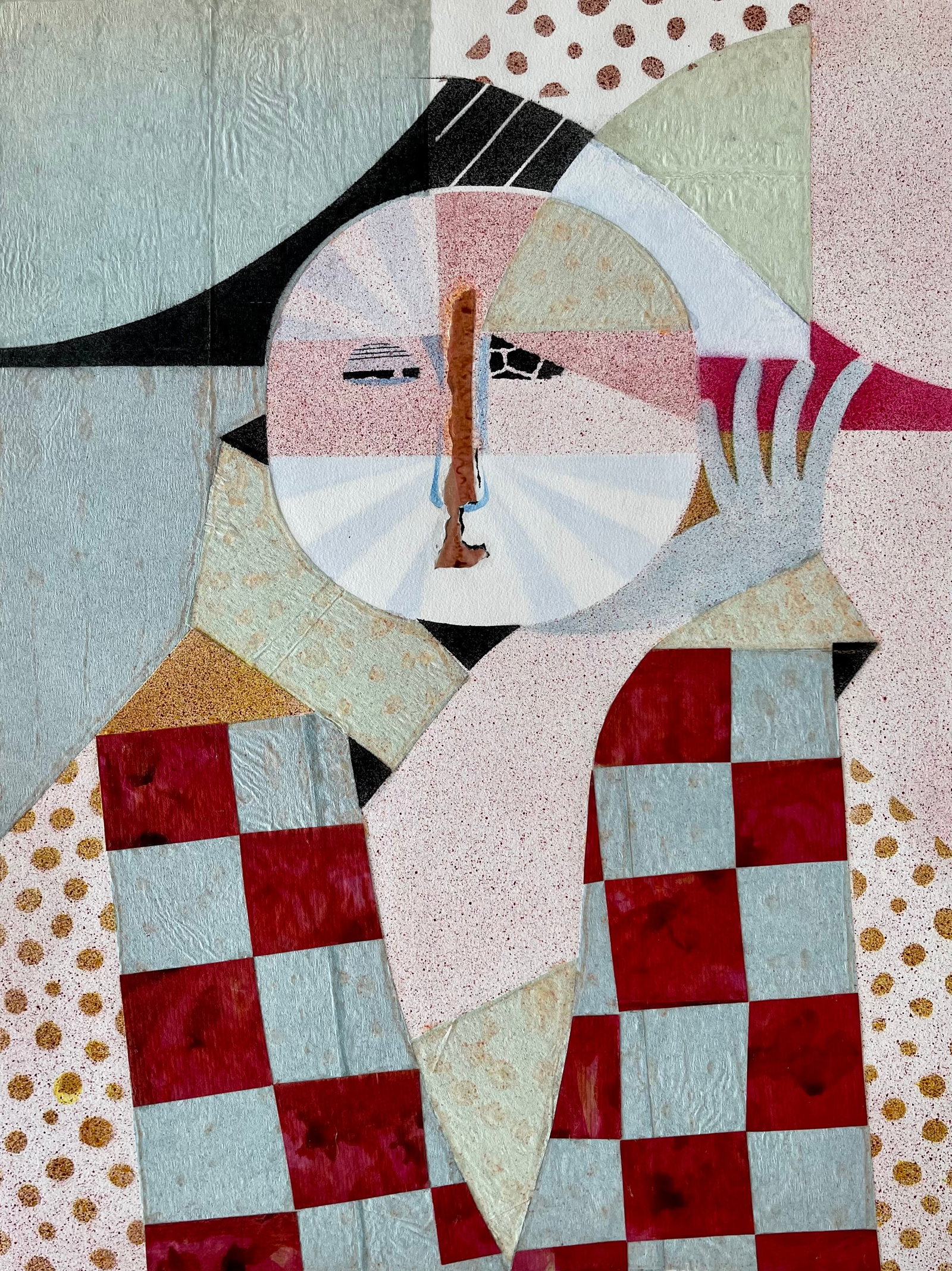 FRENCH WATERCOLOR AND COLLAGE NADINE BOERI-VEFOUR (1 of 4)