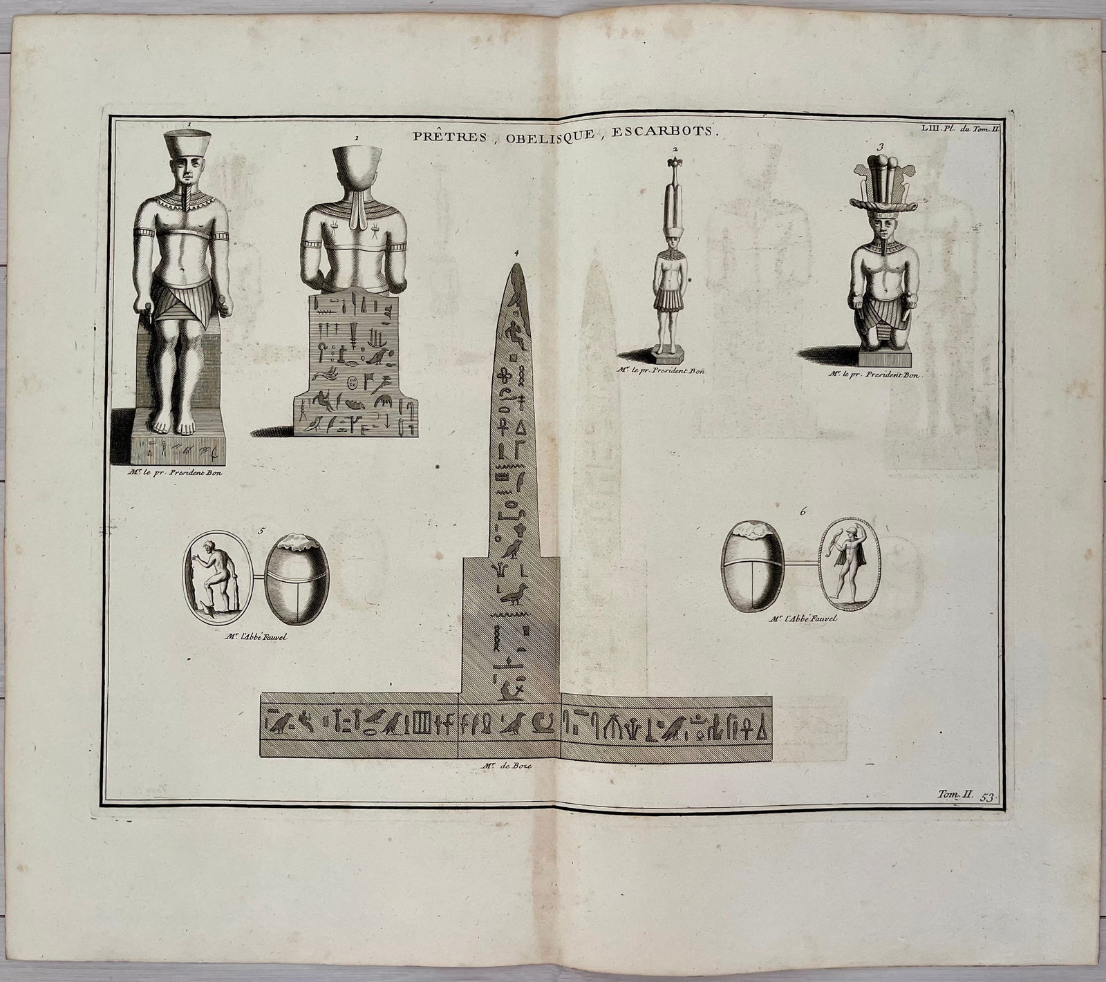 ANTIQUE ENGRAVING ANCIENT EGYPT PETRES OBELISQUE (1 of 3)