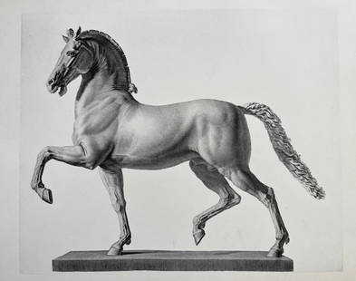 ANTIQUE PRINT AFTER ANTONIO CANOVA COLOSSAL HORSE: ANTIQUE PRINT AFTER ANTONIO CANOVA. Print is sold Unframed. Size: 13 X 10.5 inches. Printed Circa 1870.