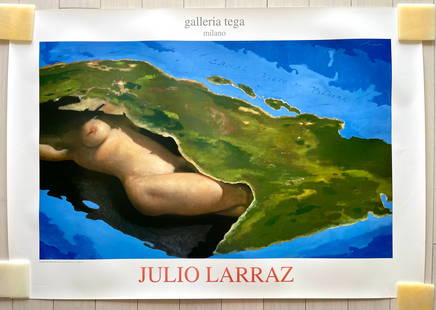 JULIO LARRAZ POSTER CUBA "UNDER MY SKIN": 27X38.5 INCHES APPROX. UNFRAMED. COMES ROLLED IN A TUBE. SHIPPING IN THE U.S VIA USPS PRIORITY MAIL $25