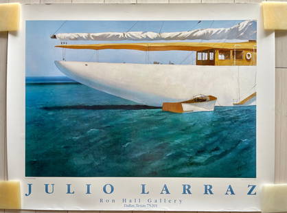 JULIO LARRAZ POSTER THE BERMUDA TRIANGLE: 25X32 INCHES APPROX. UNFRAMED. COMES ROLLED IN A TUBE. SHIPPING IN THE U.S VIA USPS PRIORITY MAIL $25