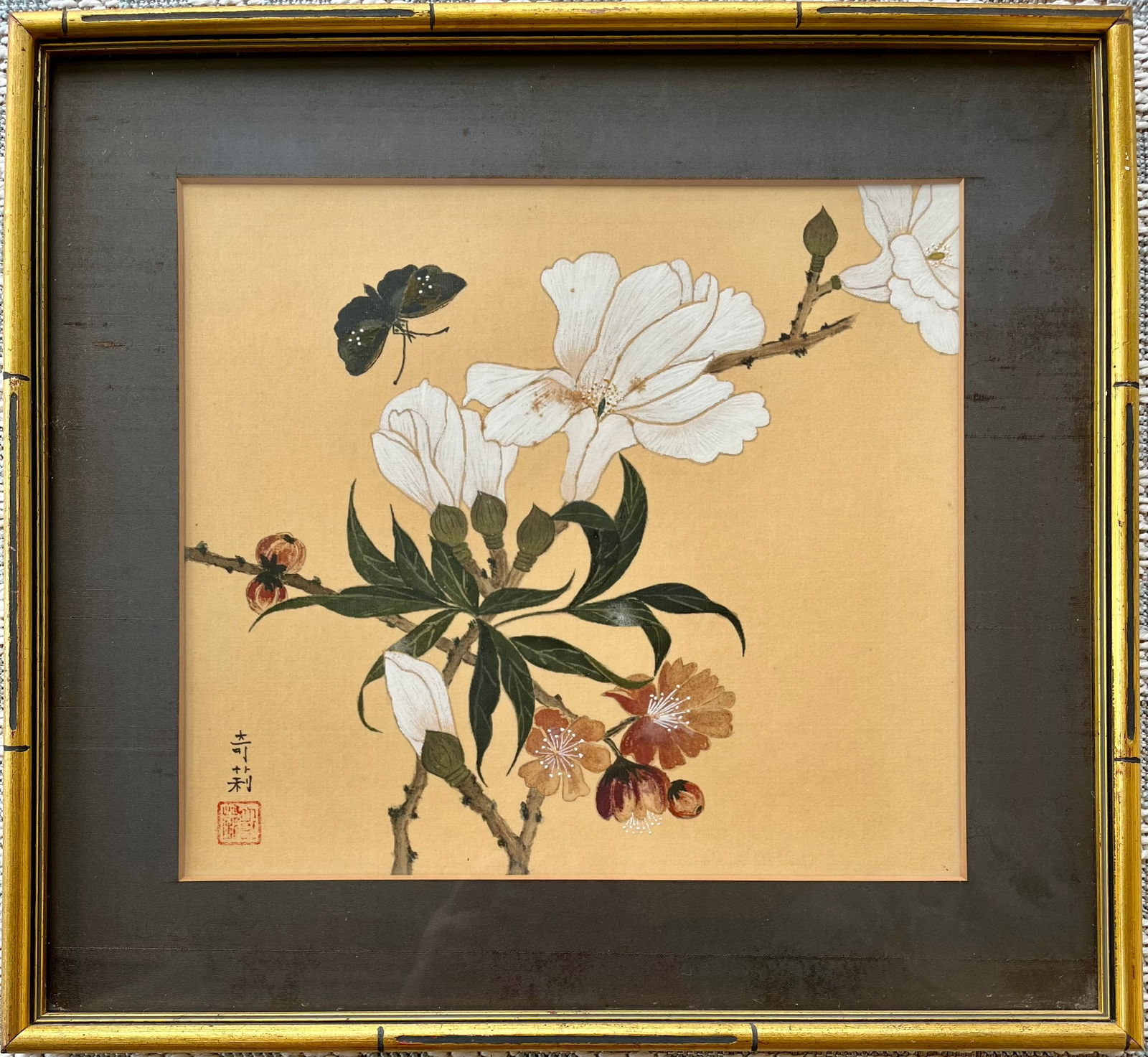 MID-CENTURY ORIGINAL CHINESE WATERCOLOR JO KELLY (1 of 6)