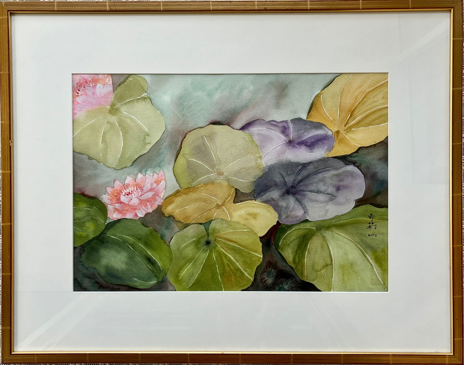 ORIGINAL WATERCOLOR JO KELLY "LILY PADS" (1 of 5)